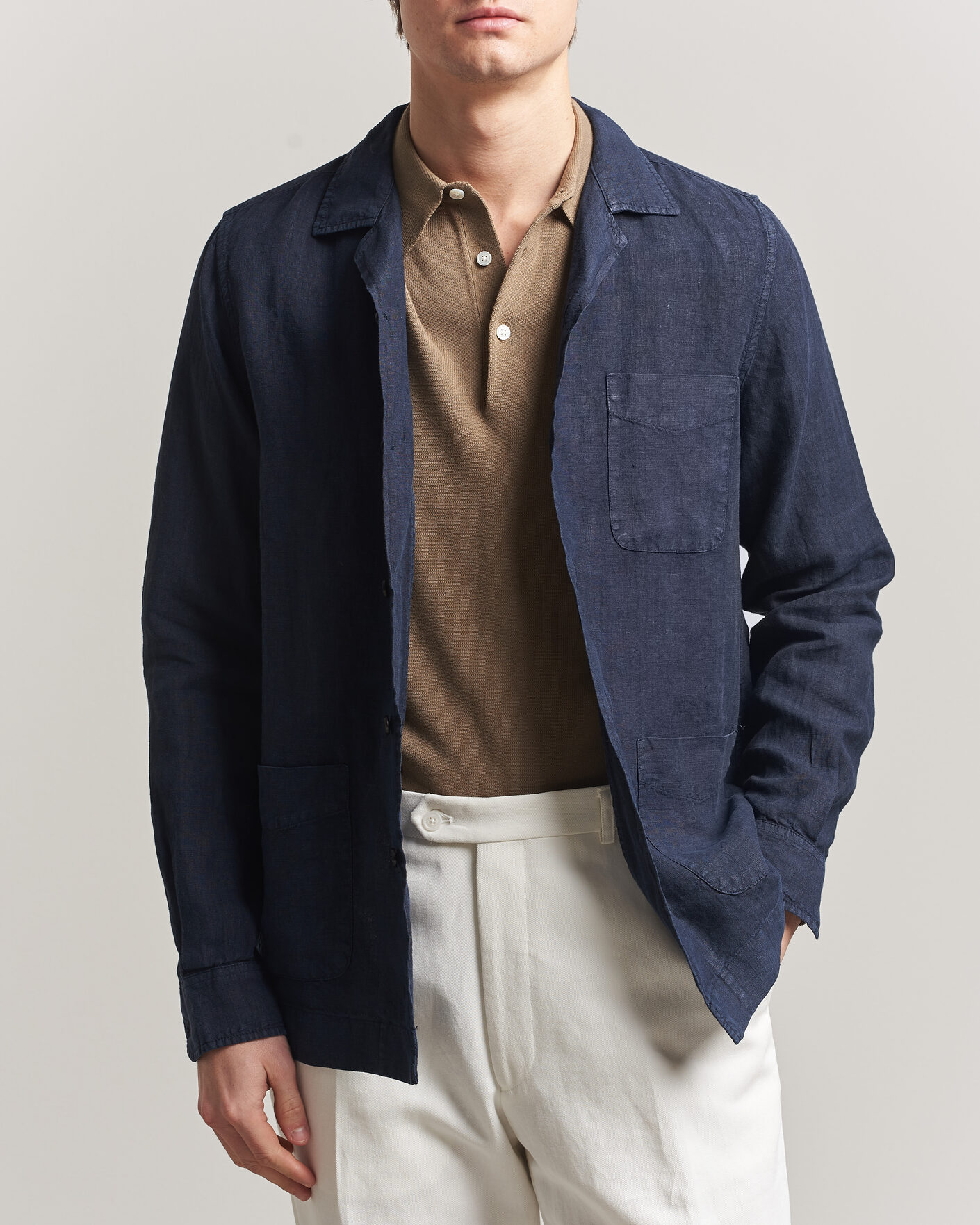 Herr | Jackor | Boglioli | Linen Painter Jacket Navy