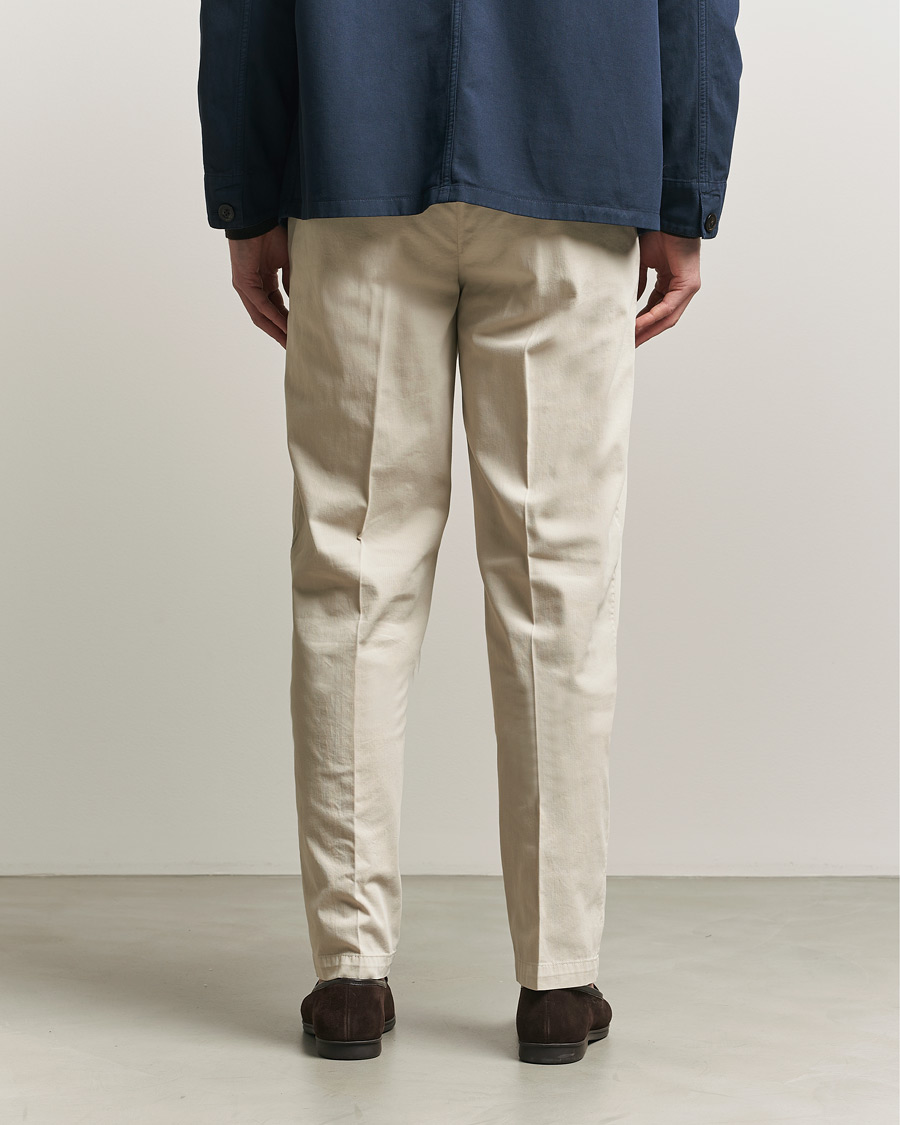 Herr | Byxor | Boglioli | Regular Fit Cotton Chinos Beige