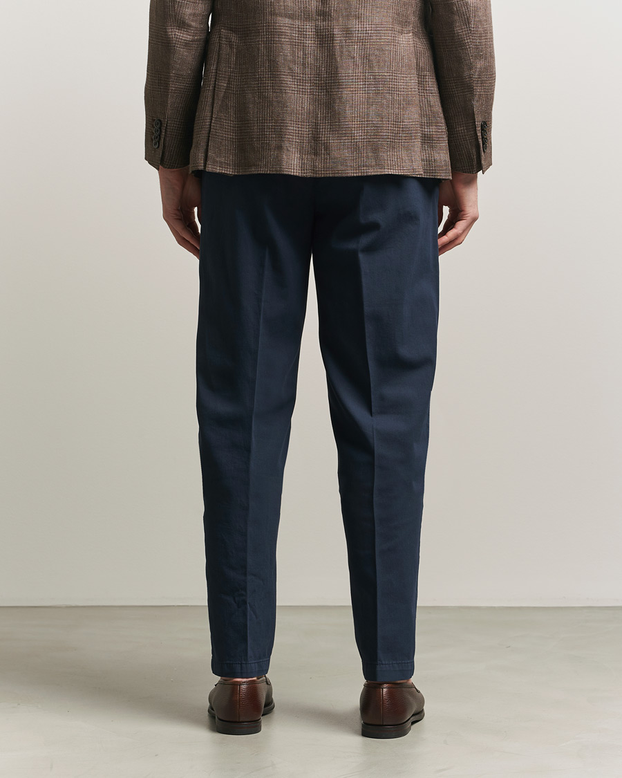 Herr | Byxor | Boglioli | Regular Fit Cotton Chinos Navy