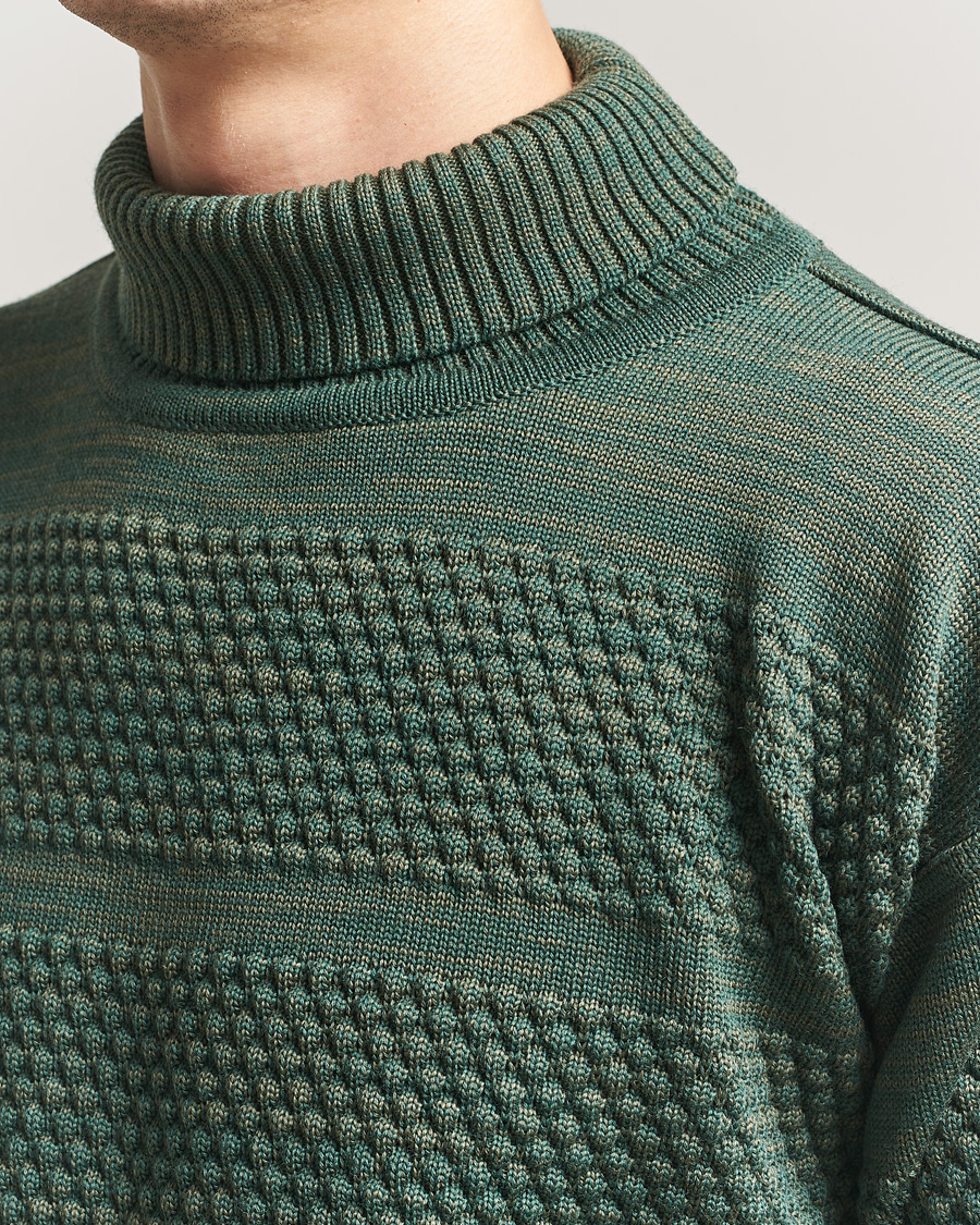 Herr | Tröjor | S.N.S. Herning | Fisherman Sweater Natural Machine Green