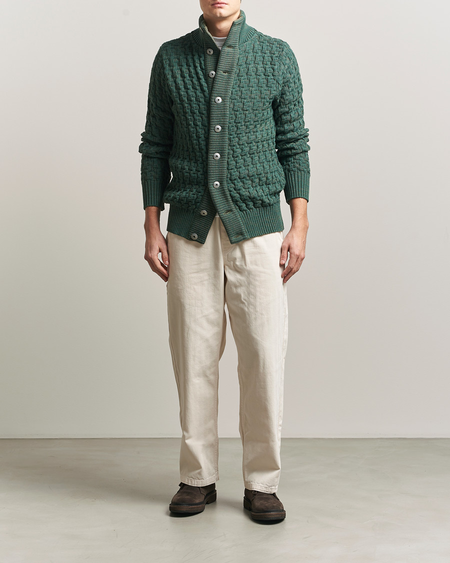 Herr | Tröjor | S.N.S. Herning | Stark Cardigan Machine Green