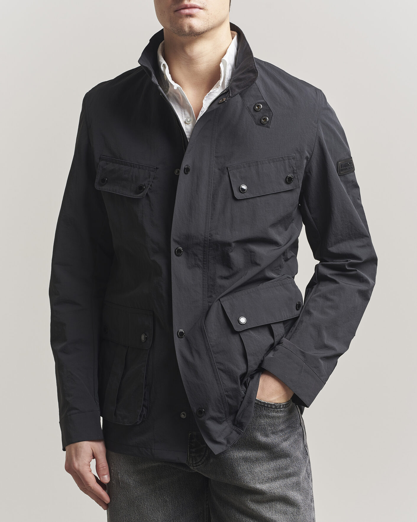 Herr | Jackor | Barbour International | Modern Showerproof Duke Jacket Black