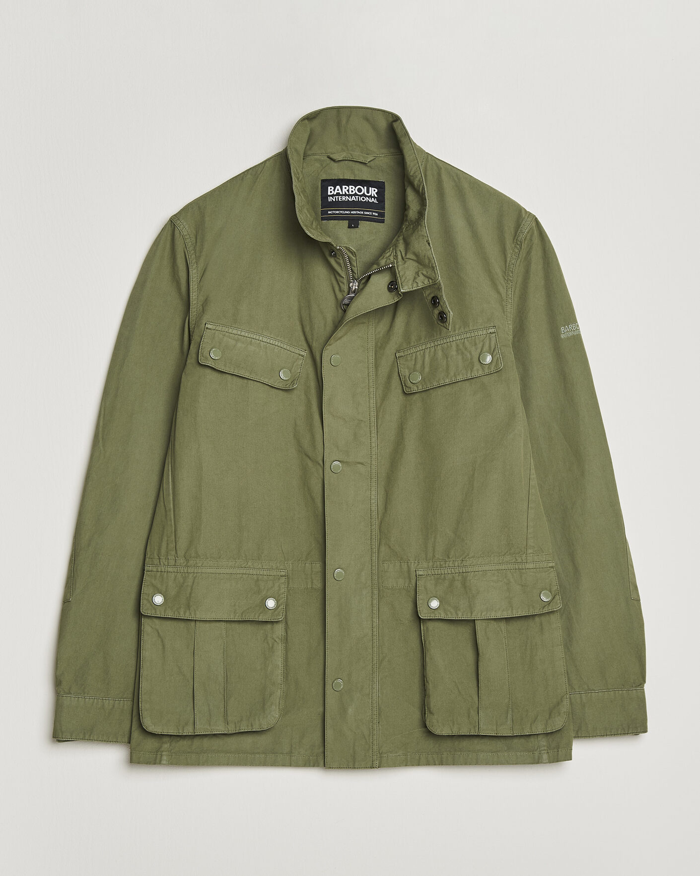Herr | Jackor | Barbour International | Garment dyed Casual Duke Jacket Burnt Olive