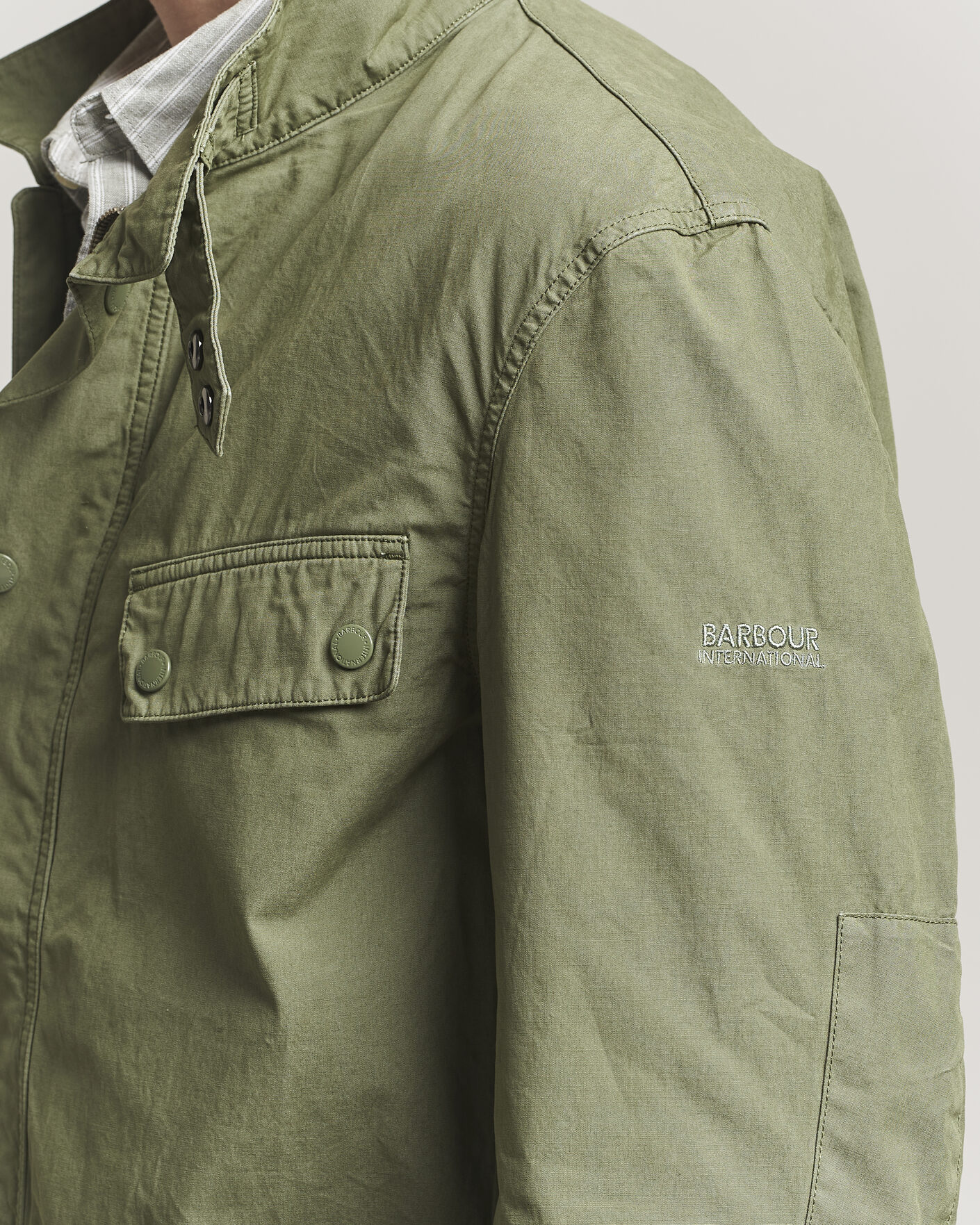 Herr | Jackor | Barbour International | Garment dyed Casual Duke Jacket Burnt Olive