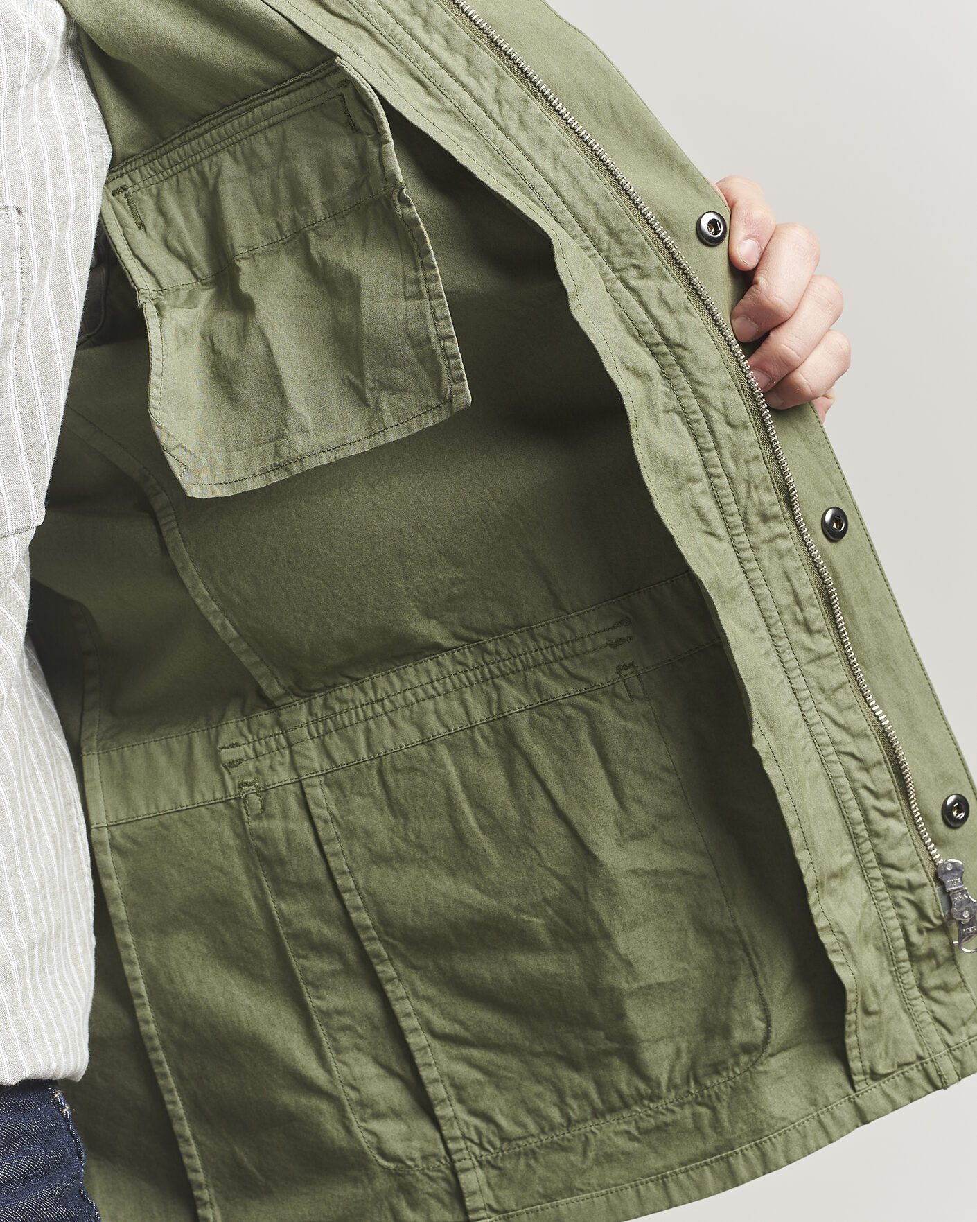 Herr | Jackor | Barbour International | Garment dyed Casual Duke Jacket Burnt Olive