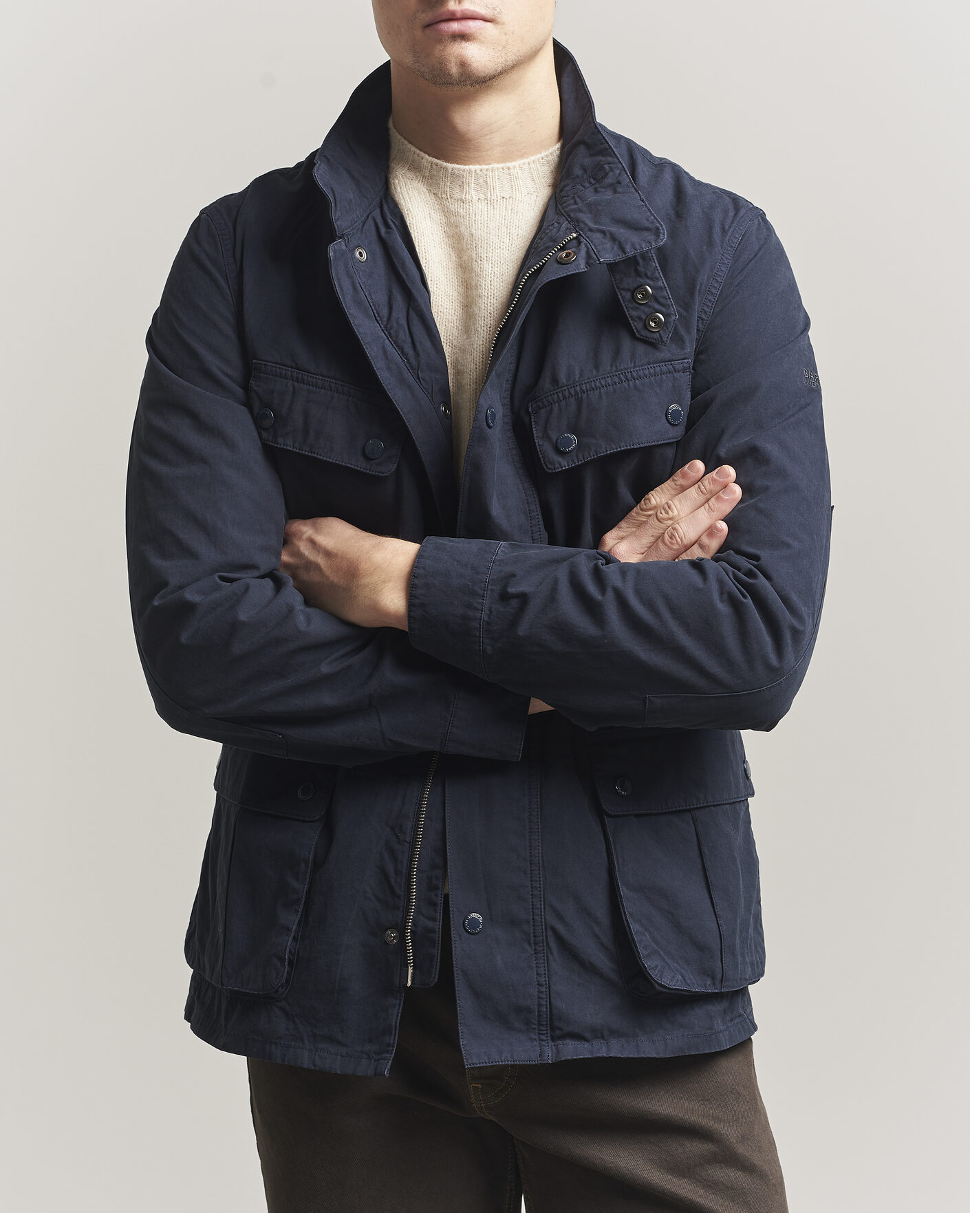 Herr | Jackor | Barbour International | Garment dyed Casual Duke Jacket Navy