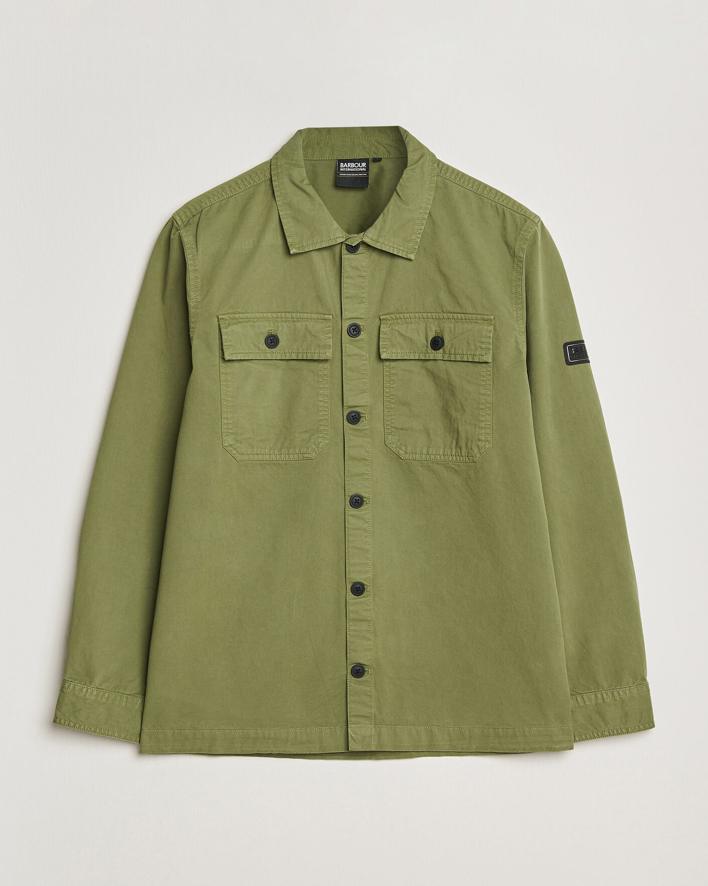 Herr | Skjortor | Barbour International | Arlo Cotton Overshirt Burnt Olive