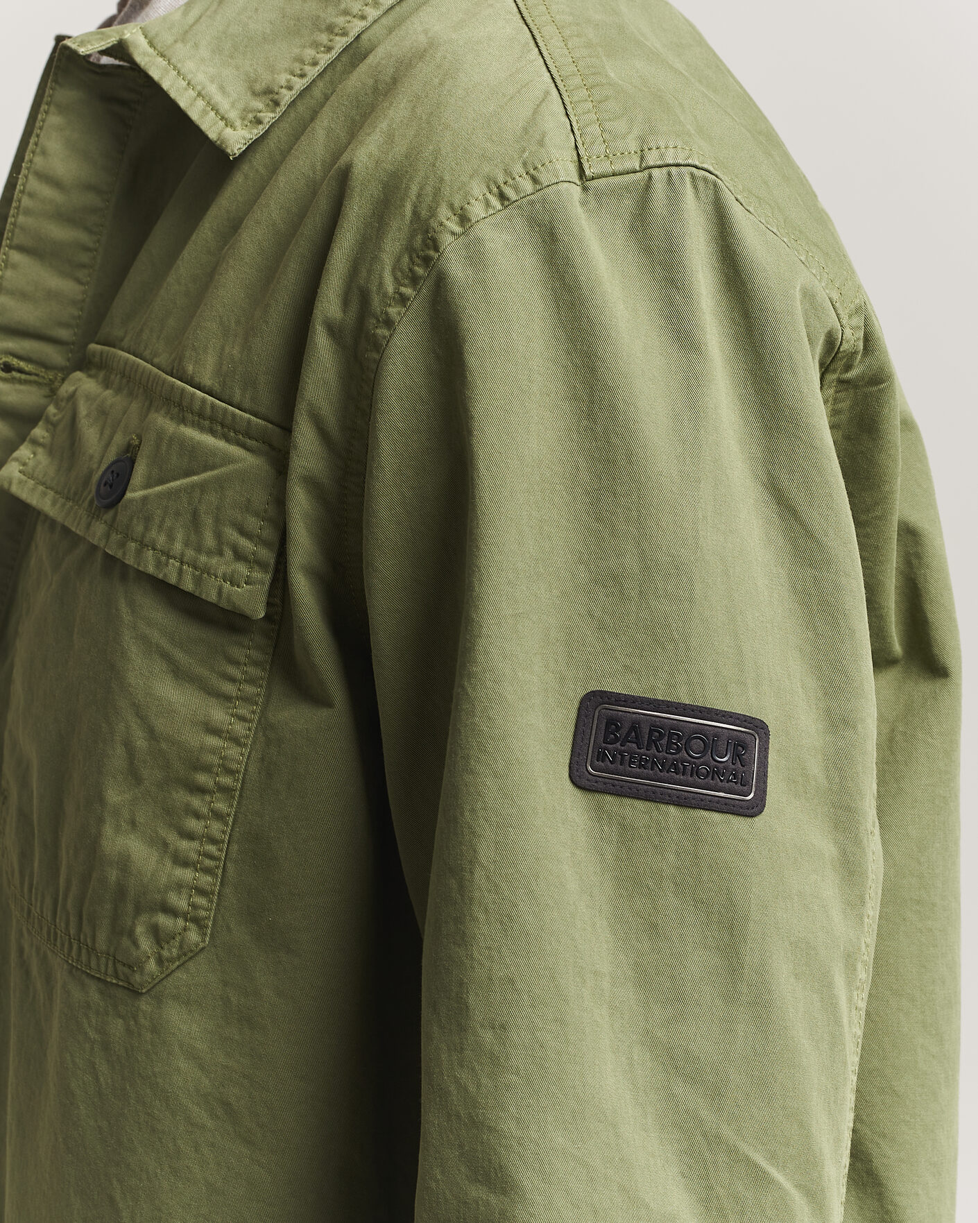 Herr | Skjortor | Barbour International | Arlo Cotton Overshirt Burnt Olive