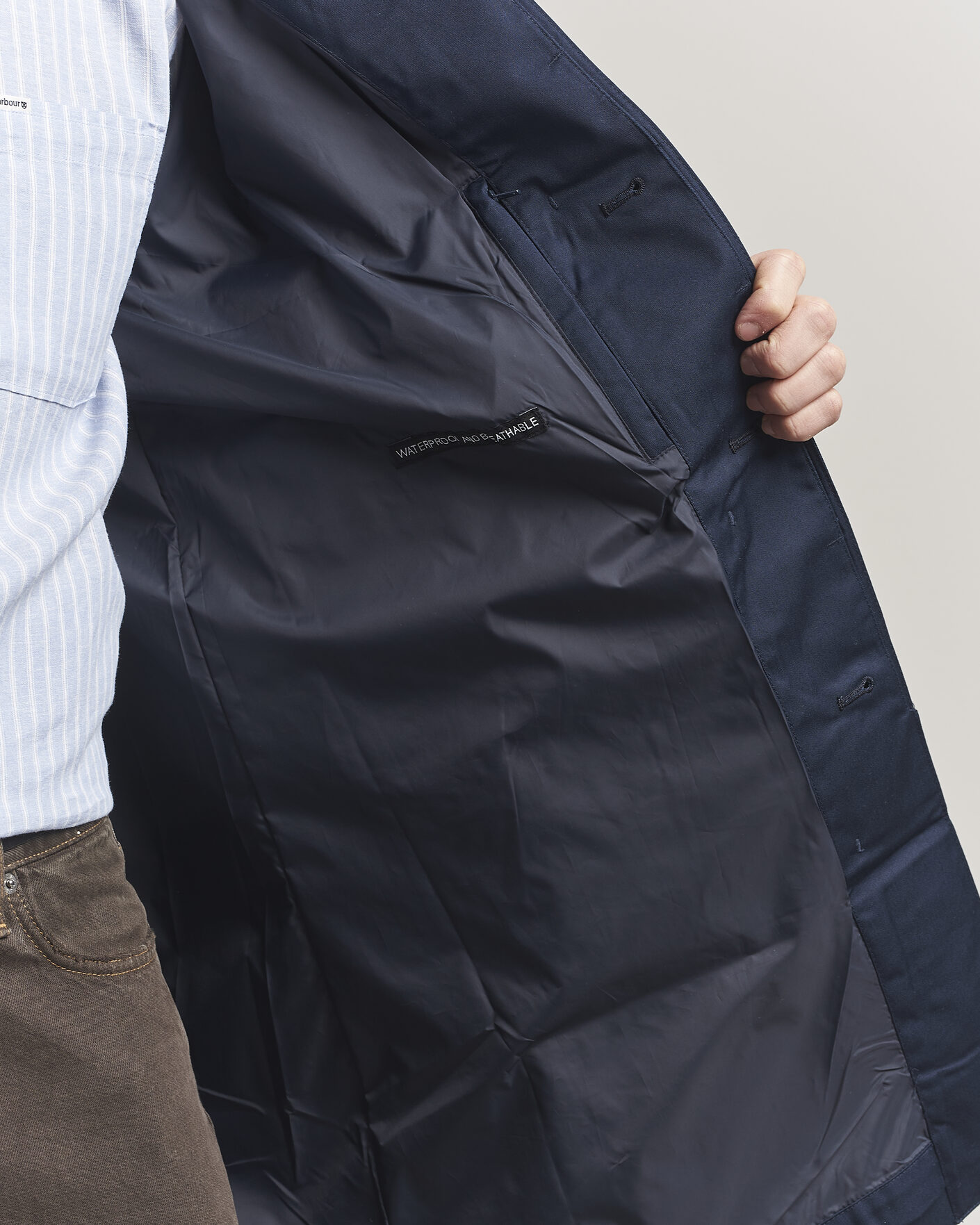 Herr | Jackor | Barbour Lifestyle | Rokig Waterproof Car Coat Navy