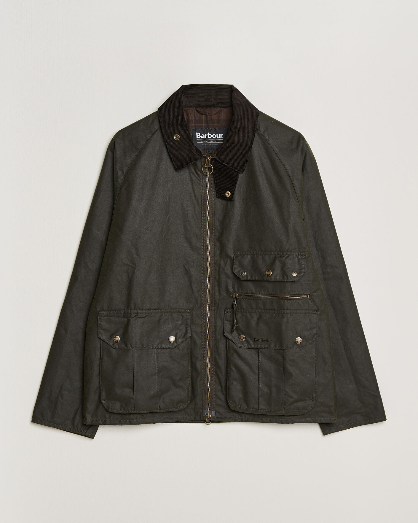 Herr | Jackor | Barbour Lifestyle | Re-Engineered Blackett Spey Wax Jacket Archive Olive