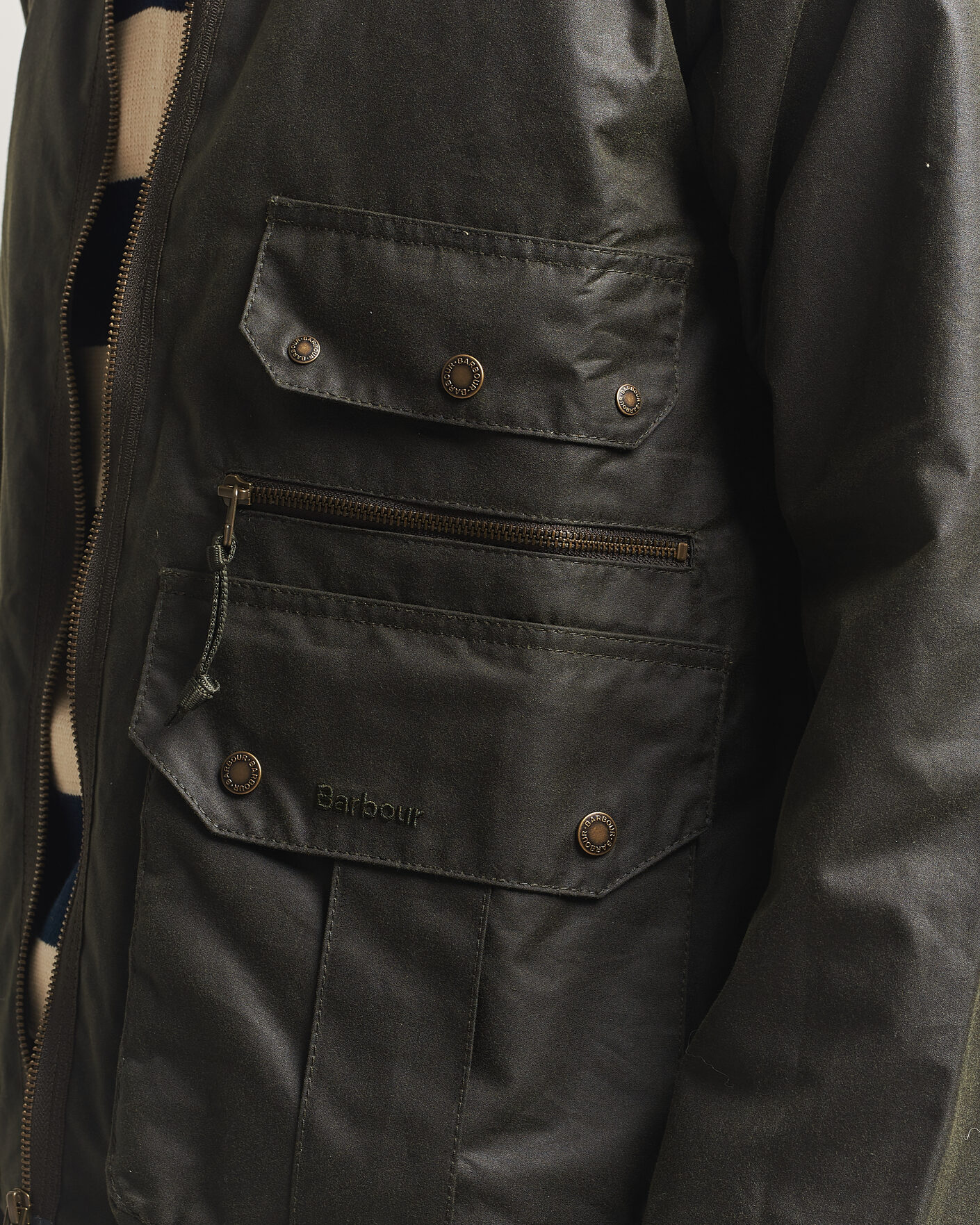 Herr | Jackor | Barbour Lifestyle | Re-Engineered Blackett Spey Wax Jacket Archive Olive