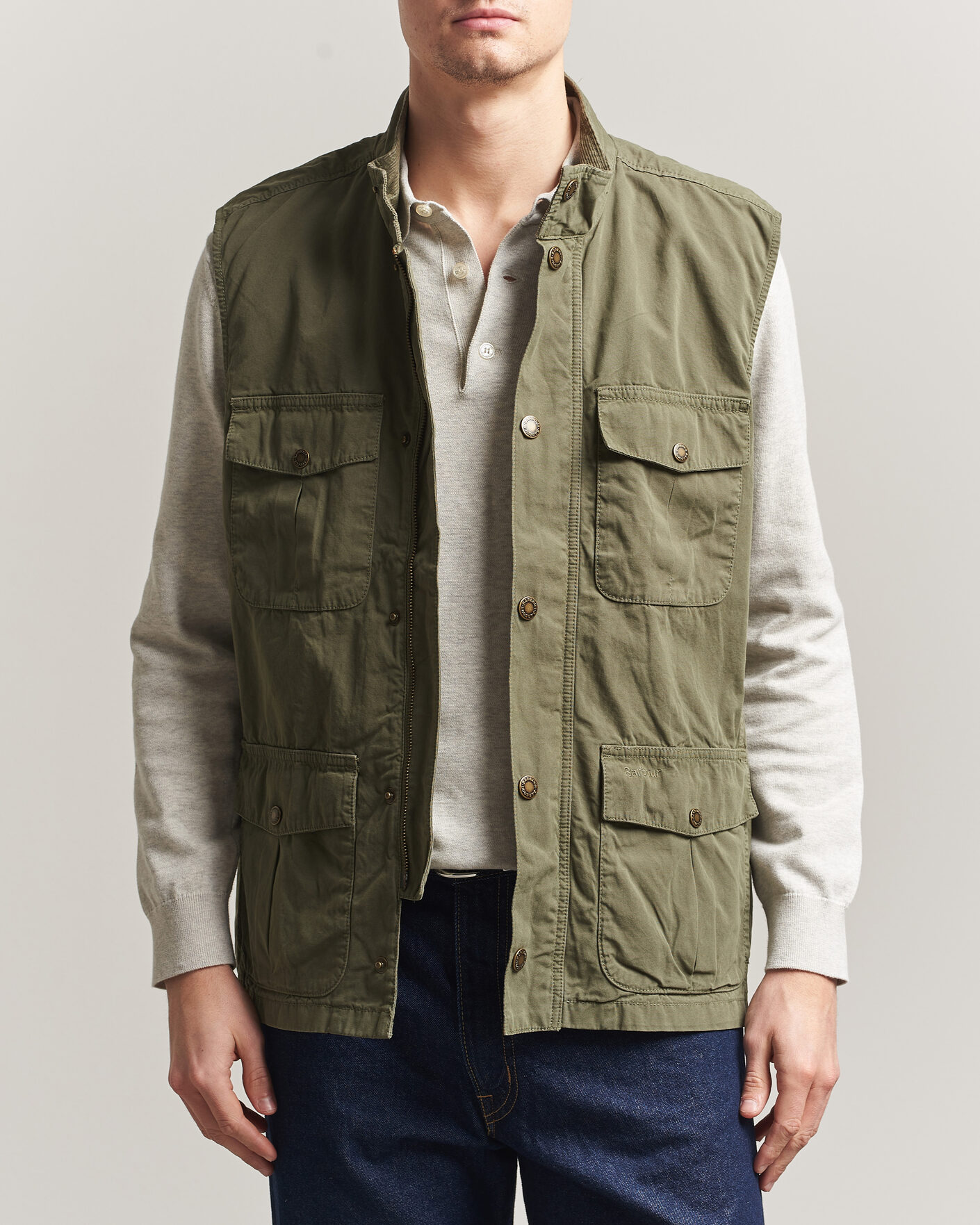 Herr | Västar | Barbour Lifestyle | Casual Corebrigde Gilet Dusty Olive