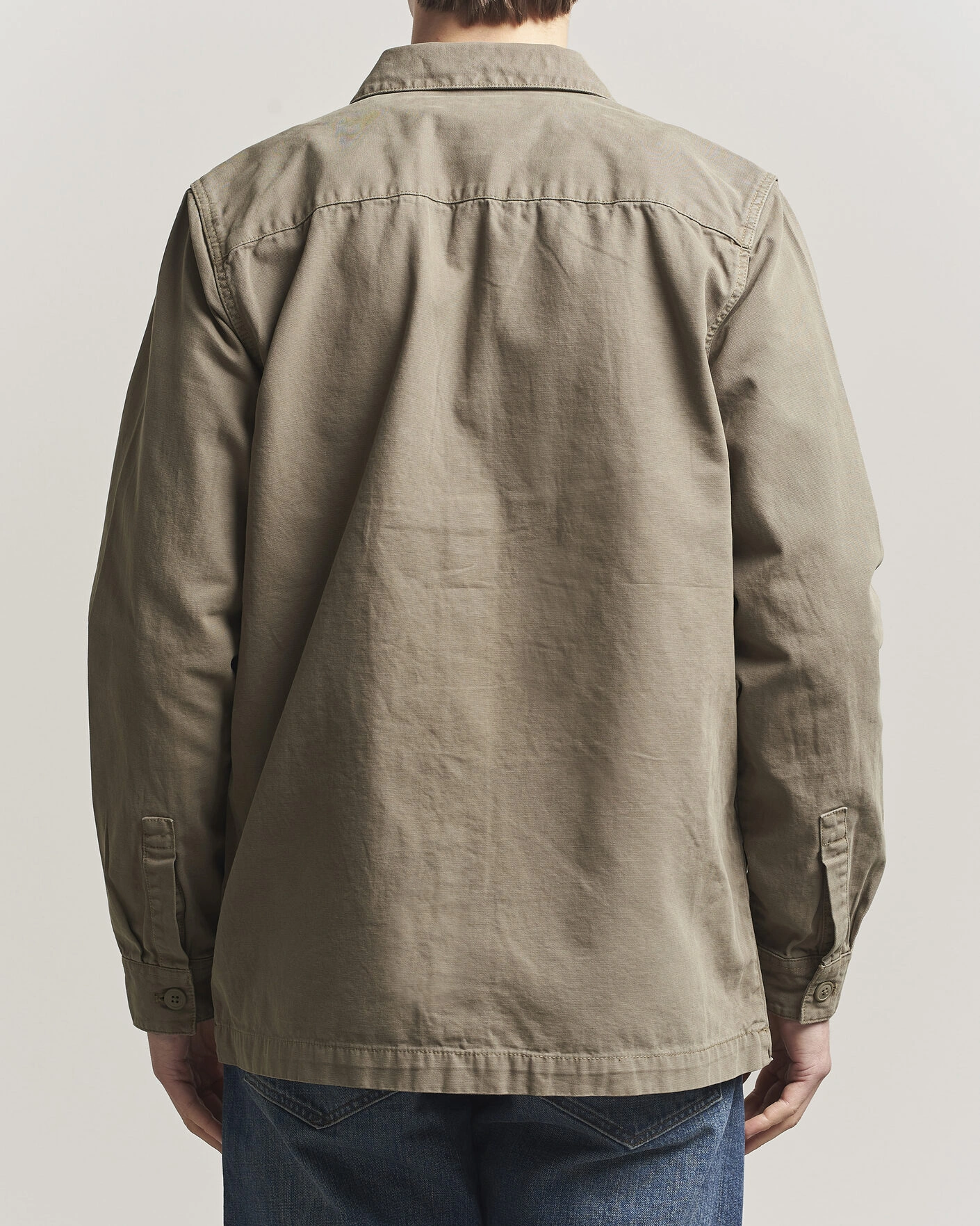 Herr | Skjortor | Barbour Lifestyle | Washed Cotton Overshirt Smoky Olive