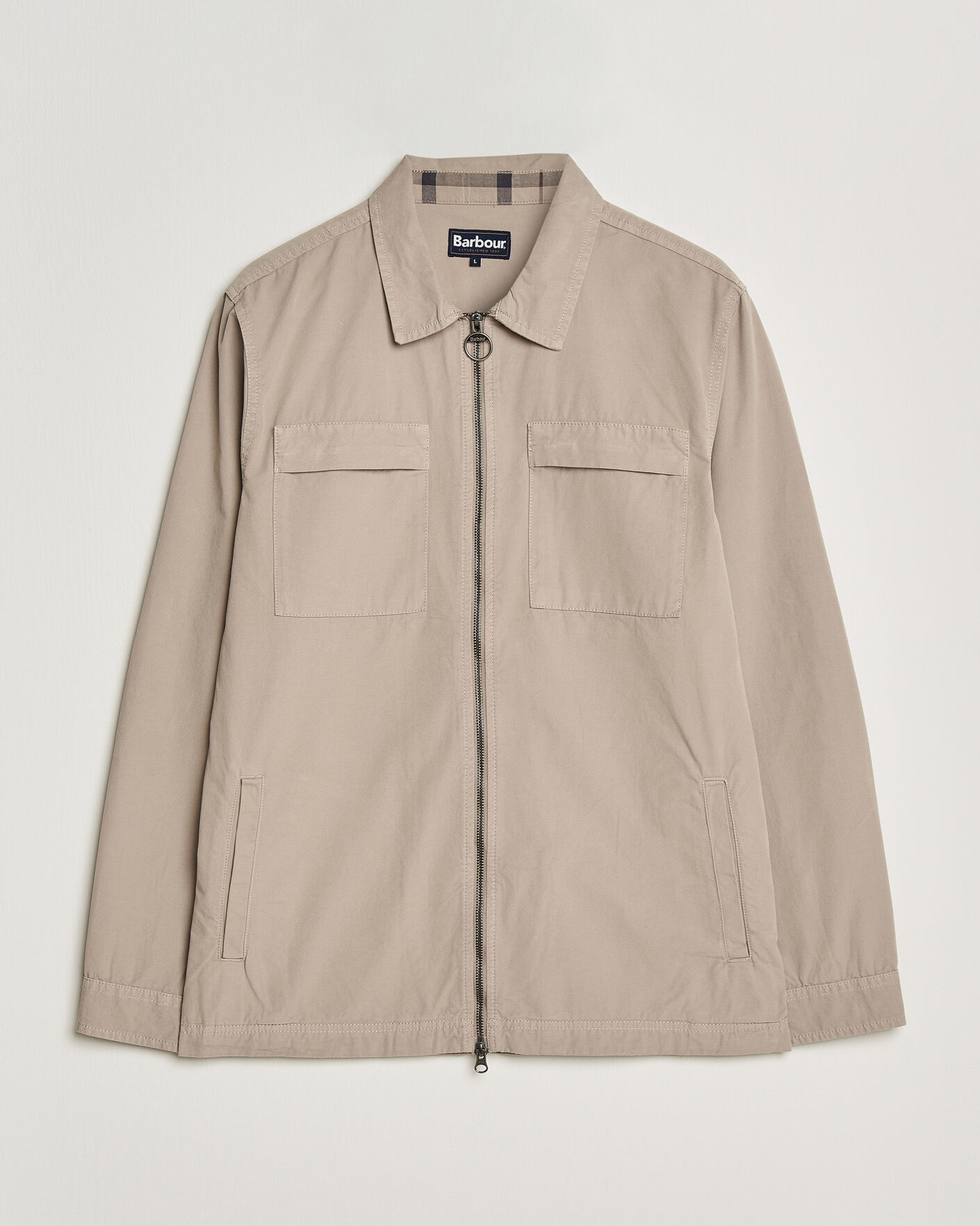 Herr | Skjortor | Barbour Lifestyle | Glendale Zip Overshirt Concrete