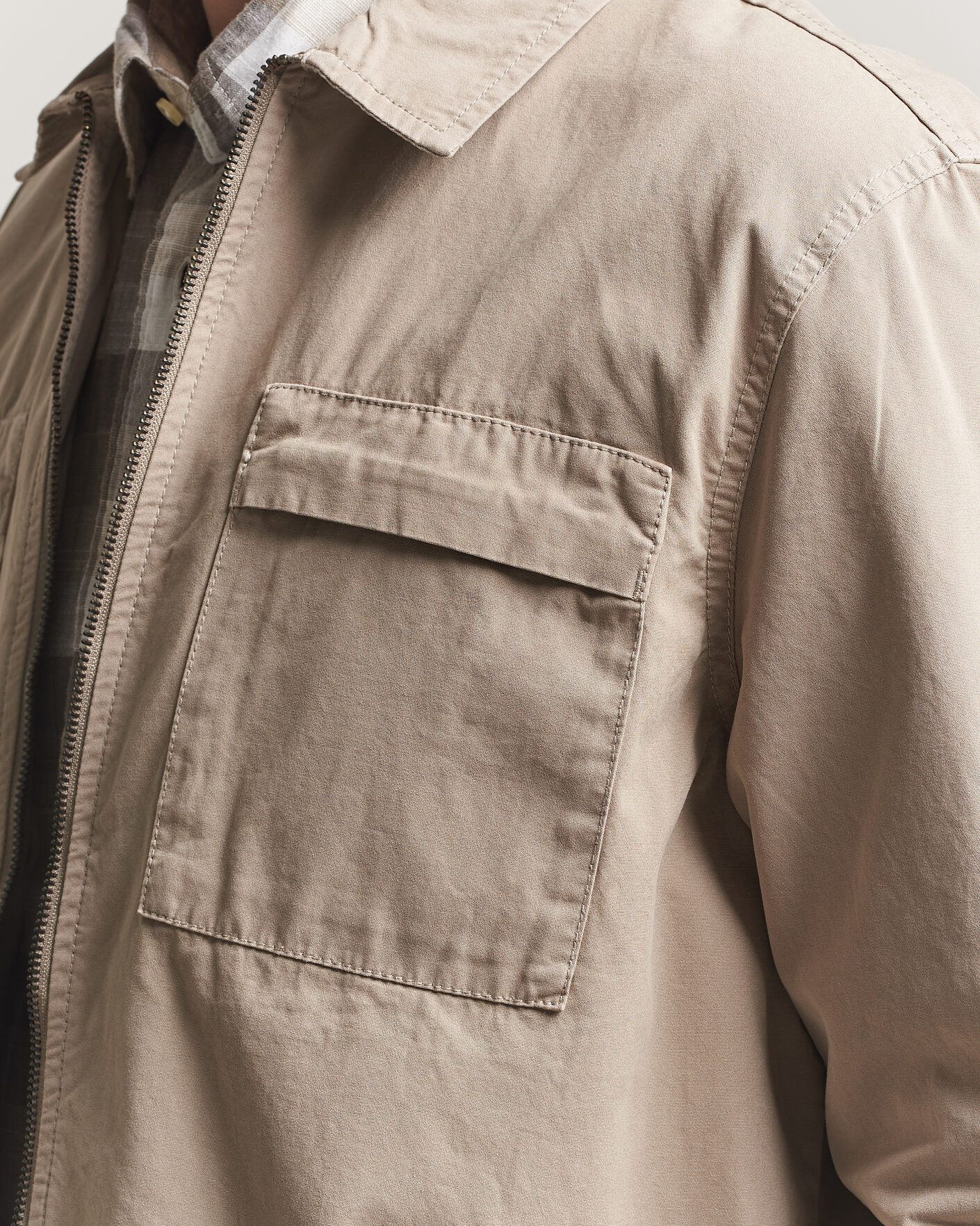 Herr | Skjortor | Barbour Lifestyle | Glendale Zip Overshirt Concrete