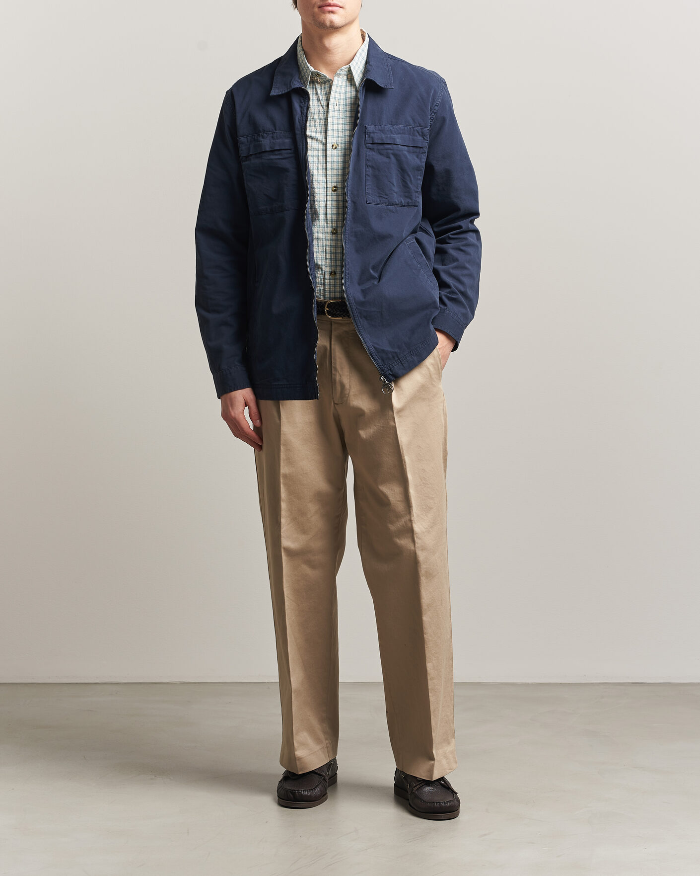 Herr | Skjortor | Barbour Lifestyle | Glendale Zip Overshirt Navy