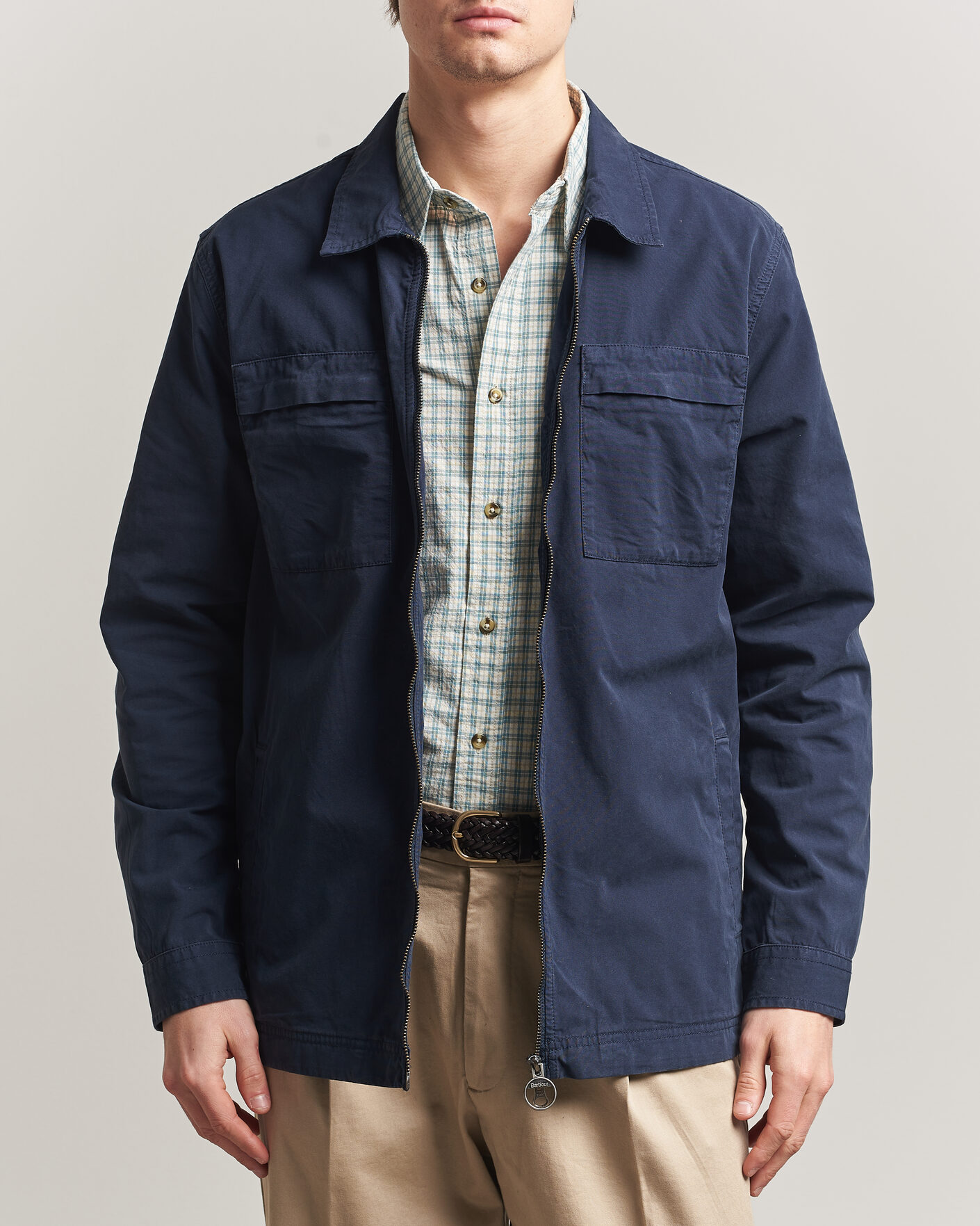 Herr | Skjortor | Barbour Lifestyle | Glendale Zip Overshirt Navy