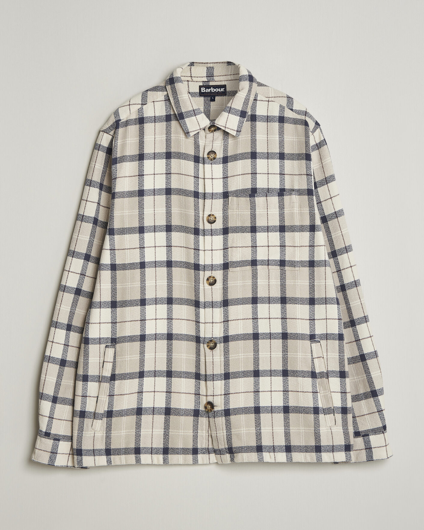 Herr | Skjortor | Barbour Lifestyle | Vennel Textured Tartan Overshirt Oban Mist Tartan