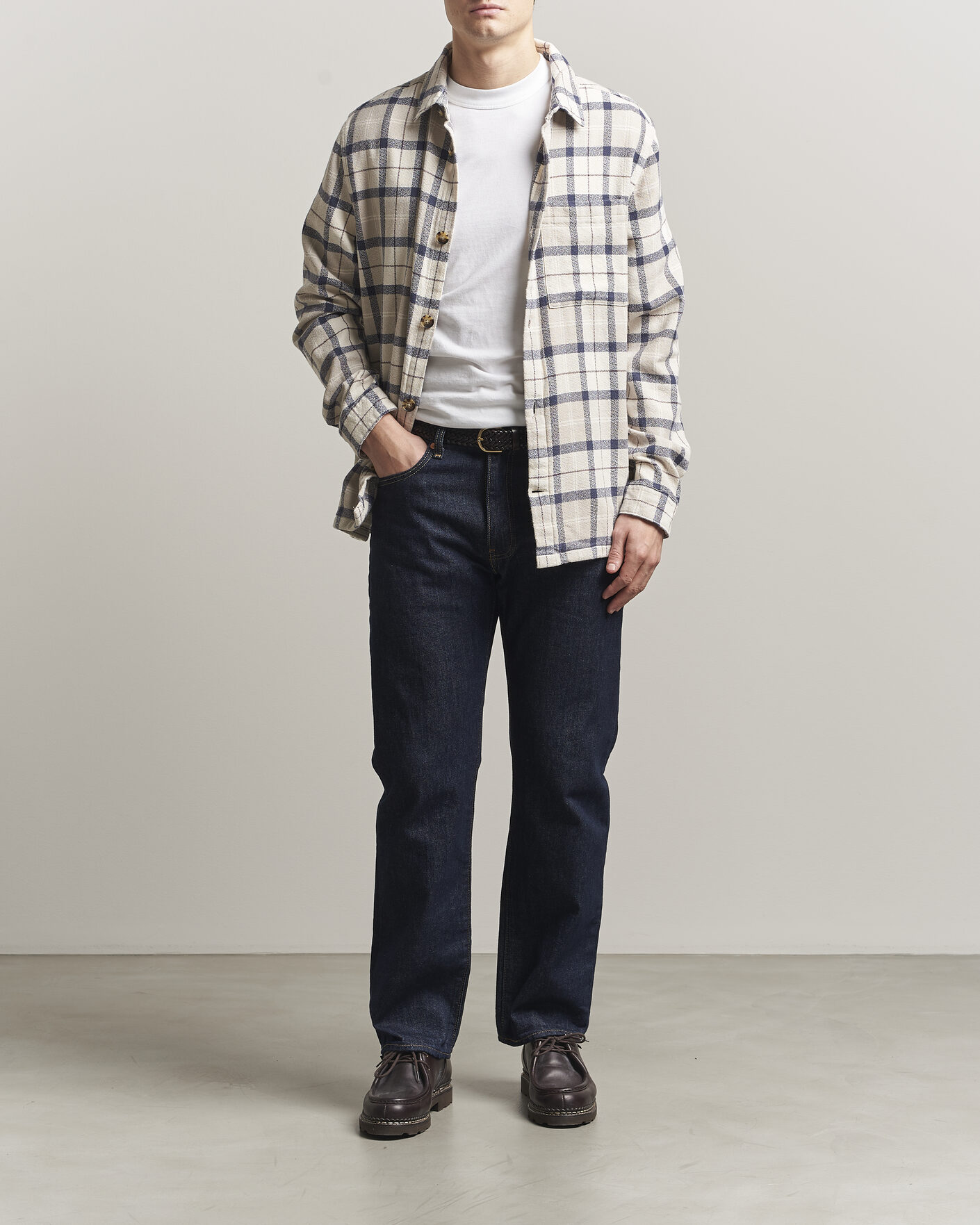 Herr | Skjortor | Barbour Lifestyle | Vennel Textured Tartan Overshirt Oban Mist Tartan