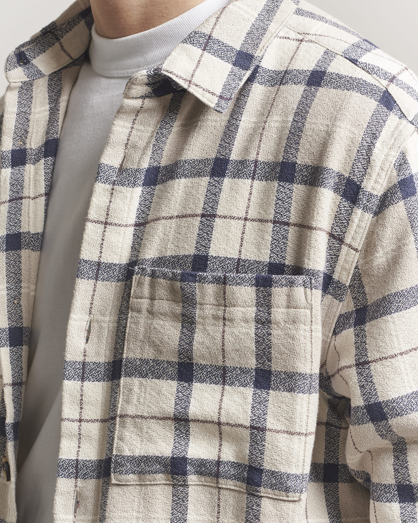 Herr | Skjortor | Barbour Lifestyle | Vennel Textured Tartan Overshirt Oban Mist Tartan