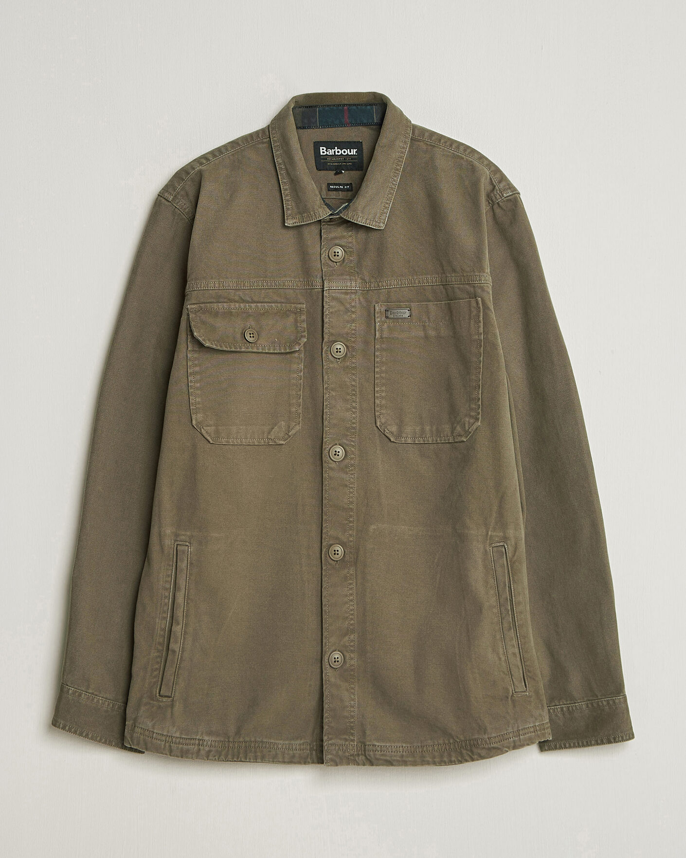 Herr | Skjortor | Barbour Lifestyle | Lingfield Canvas Overshirt Fern