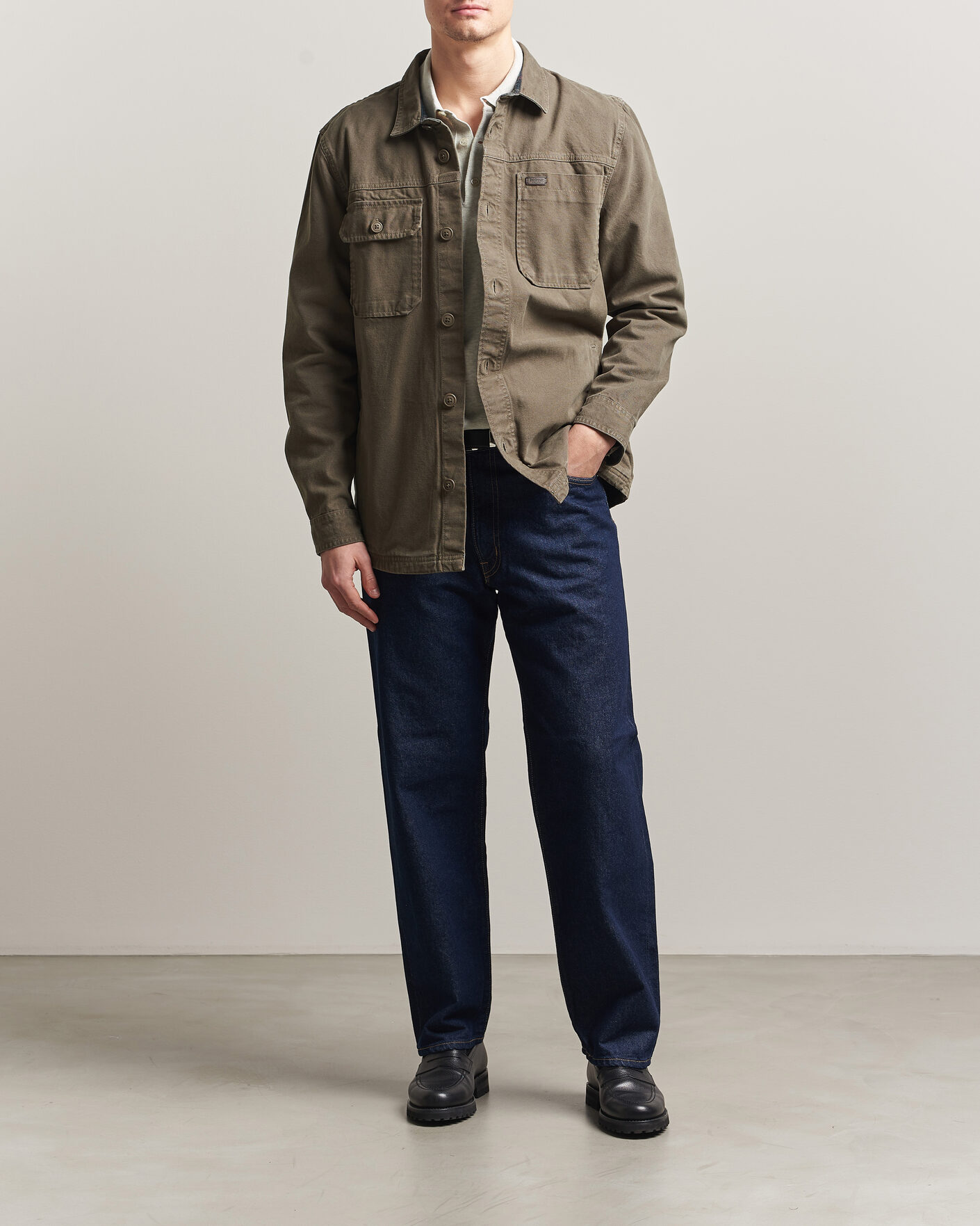 Herr | Skjortor | Barbour Lifestyle | Lingfield Canvas Overshirt Fern