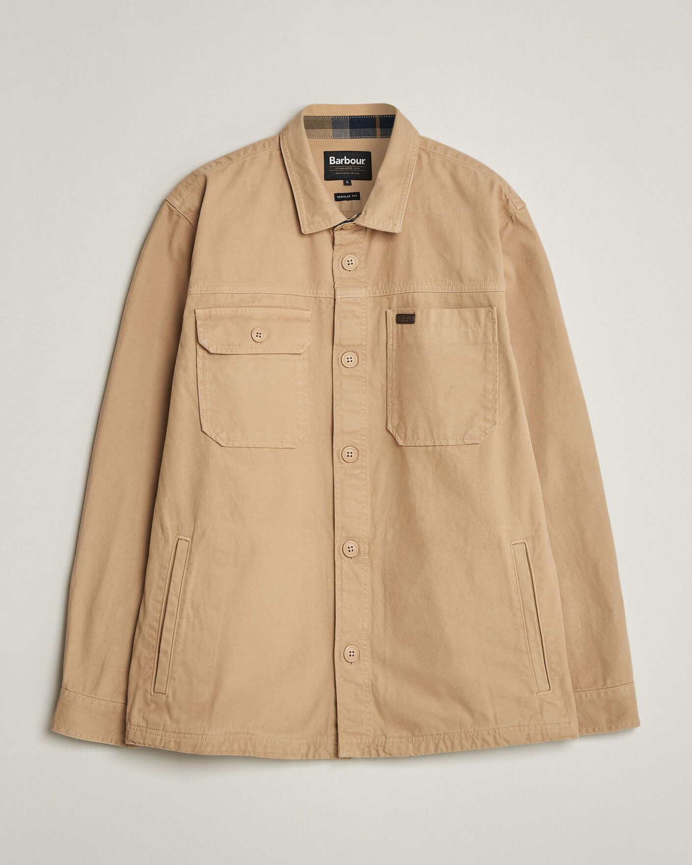 Herr | Skjortor | Barbour Lifestyle | Lingfield Canvas Overshirt Dark Stone
