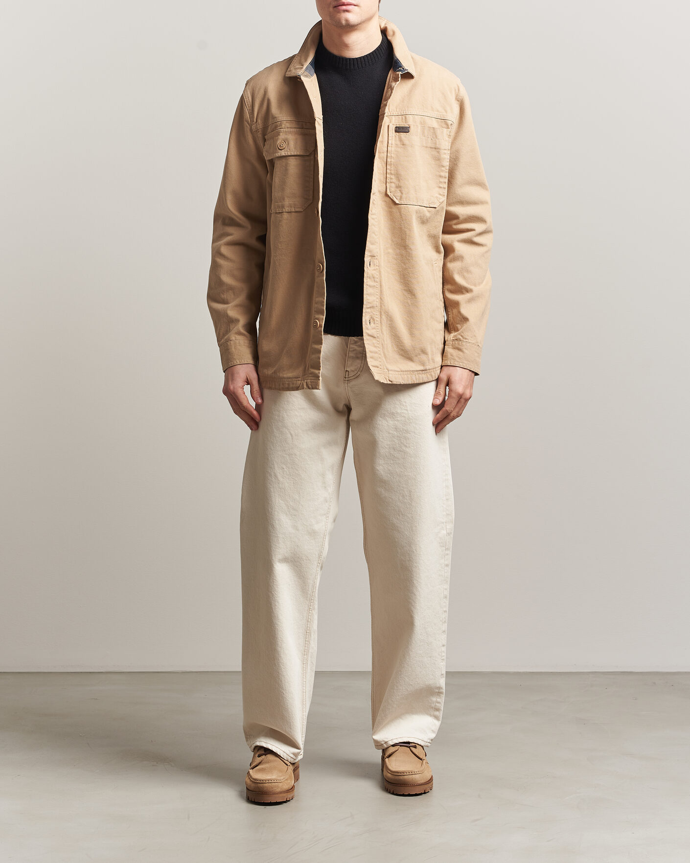 Herr | Skjortor | Barbour Lifestyle | Lingfield Canvas Overshirt Dark Stone