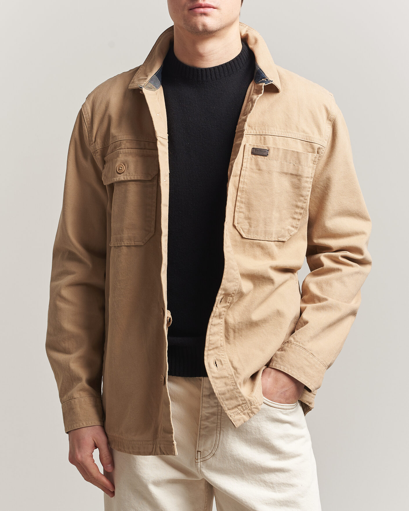 Herr | Skjortor | Barbour Lifestyle | Lingfield Canvas Overshirt Dark Stone