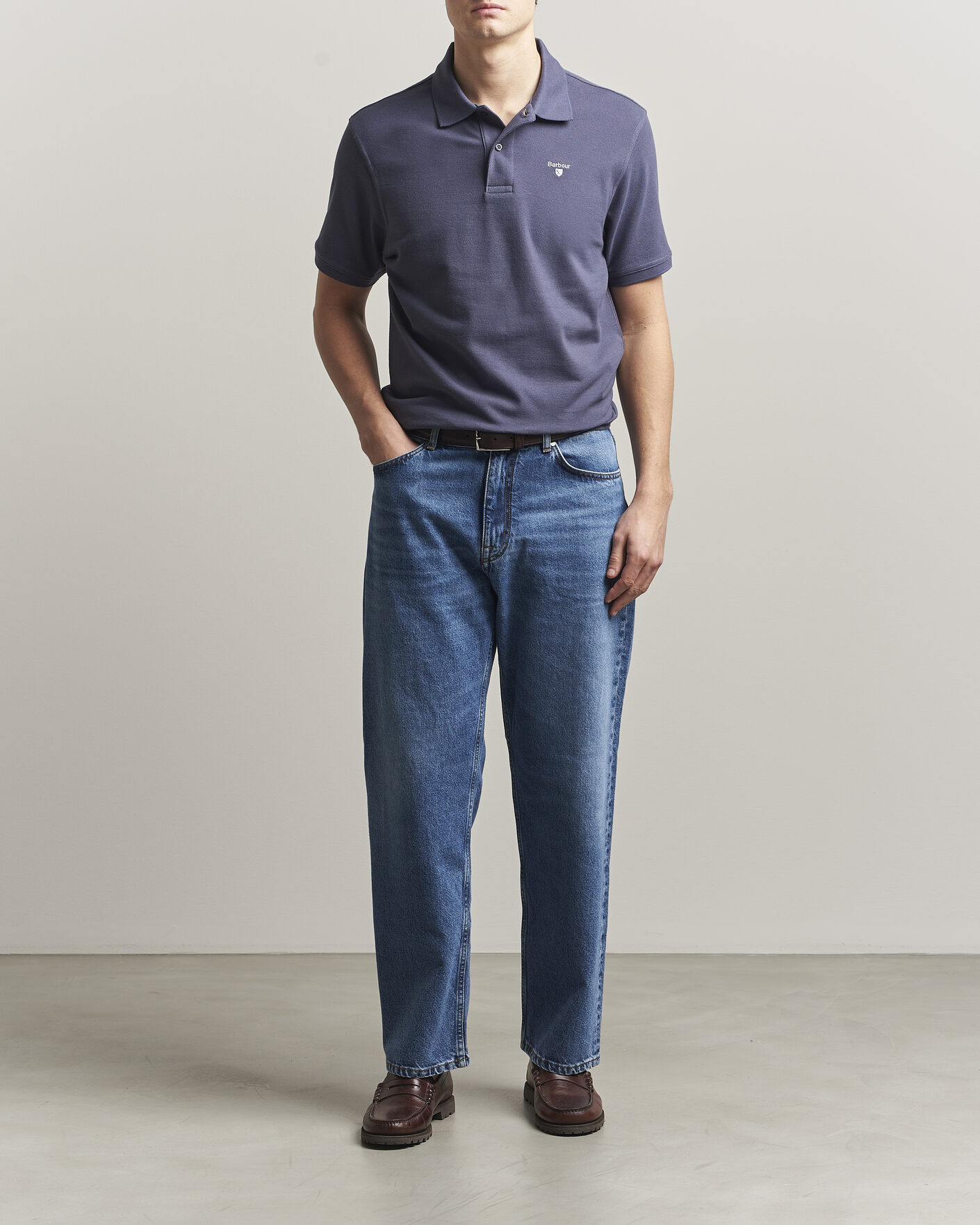Herr | Pikéer | Barbour Lifestyle | Sports Polo Washed Navy