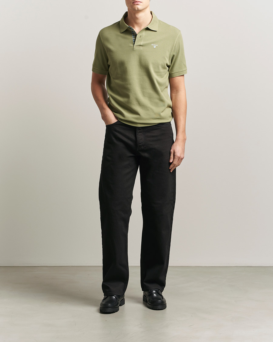 Herr | Pikéer | Barbour Lifestyle | Tartan Pique Polo Laurel Green