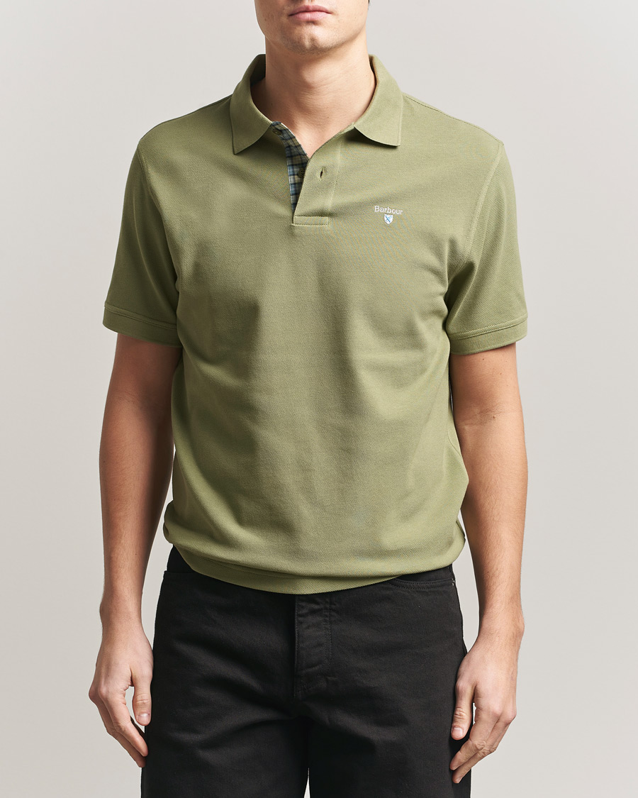 Herr | Pikéer | Barbour Lifestyle | Tartan Pique Polo Laurel Green