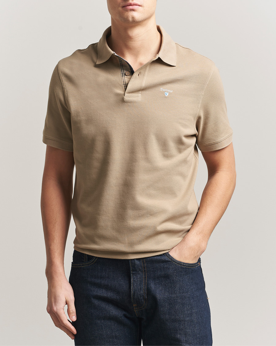 Herr | Pikéer | Barbour Lifestyle | Tartan Pique Polo Washed Stone