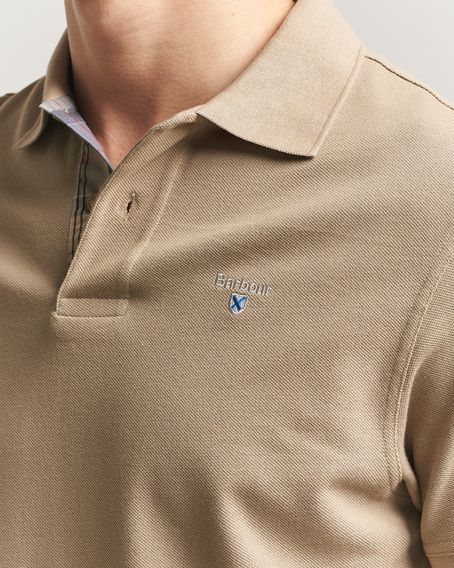 Herr | Pikéer | Barbour Lifestyle | Tartan Pique Polo Washed Stone