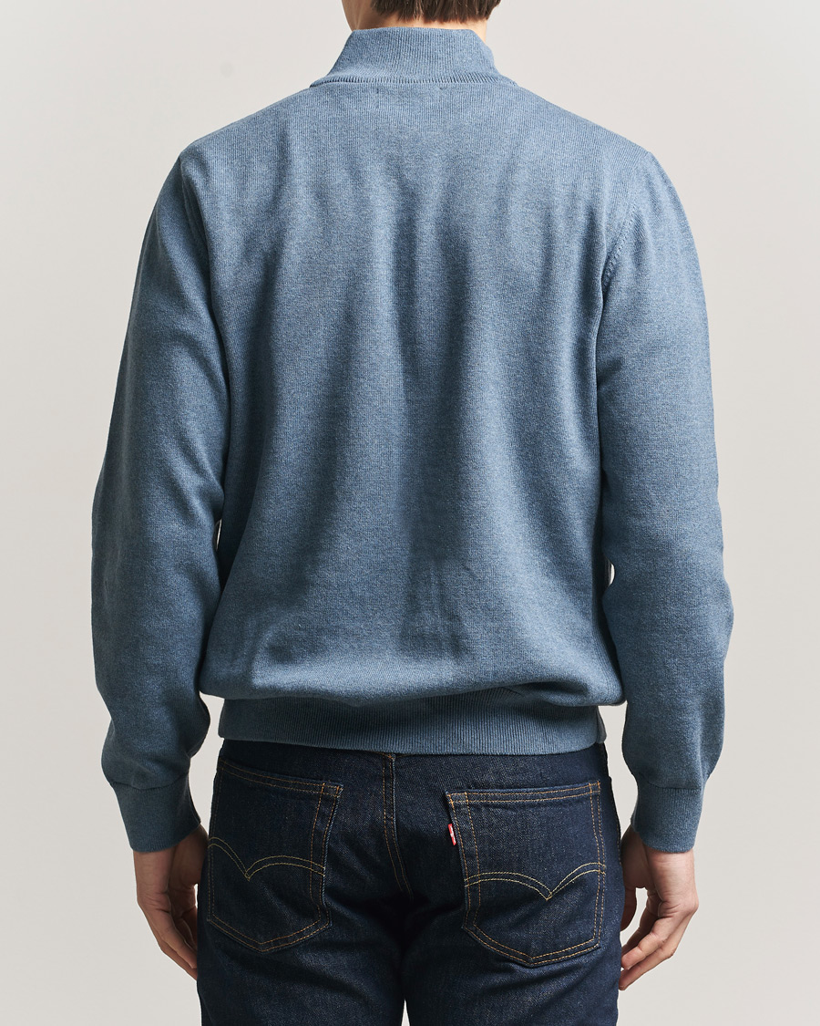 Herr | Tröjor | Barbour Lifestyle | Cotton Half Zip Dusk Blue