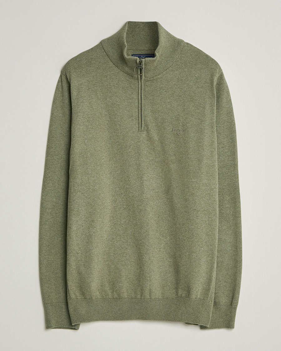 Herr | Tröjor | Barbour Lifestyle | Cotton Half Zip Smokey Olive