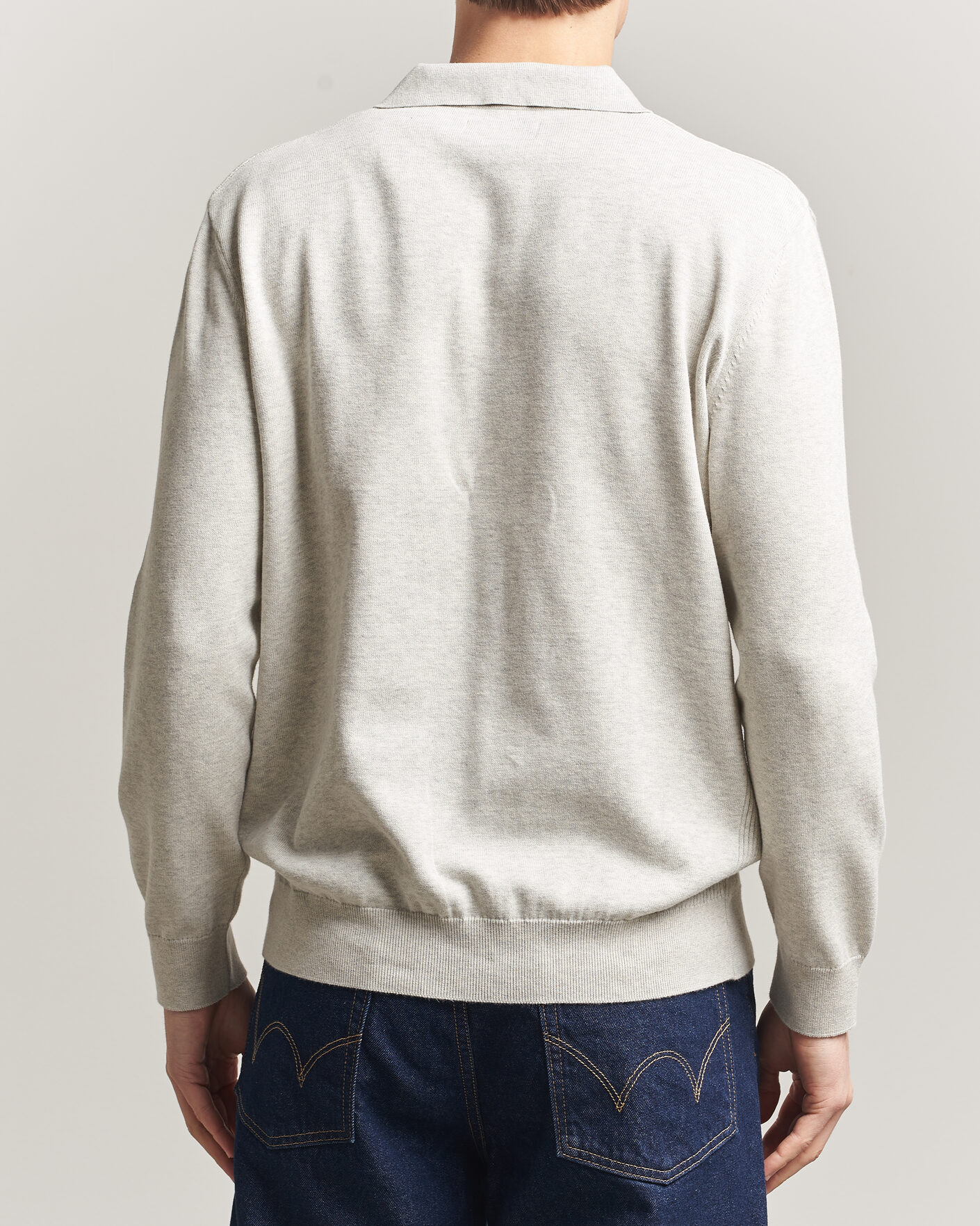 Herr | Tröjor | Barbour Lifestyle | Pima Cotton Knitted Polo Neutral