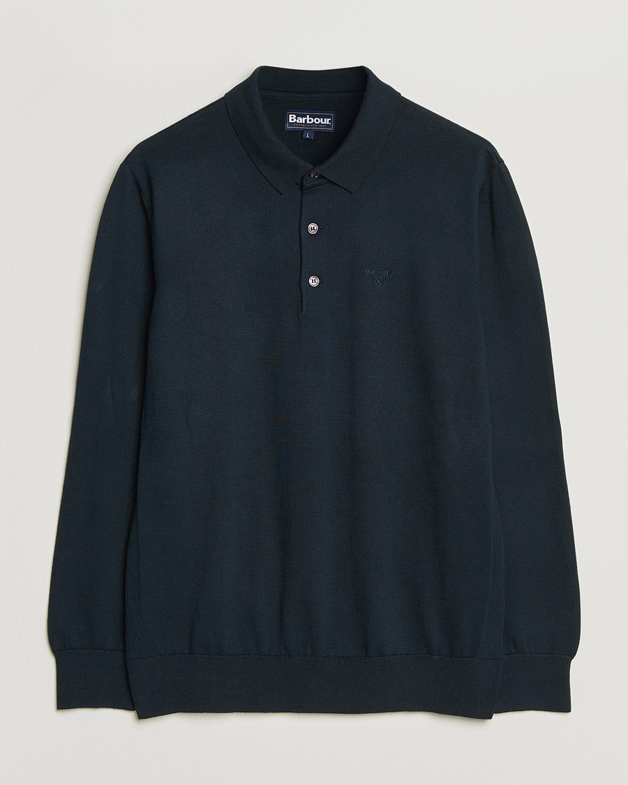 Herr | Tröjor | Barbour Lifestyle | Pima Cotton Knitted Polo Navy