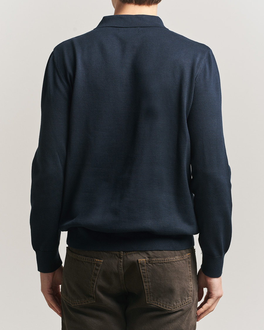 Herr | Tröjor | Barbour Lifestyle | Pima Cotton Knitted Polo Navy