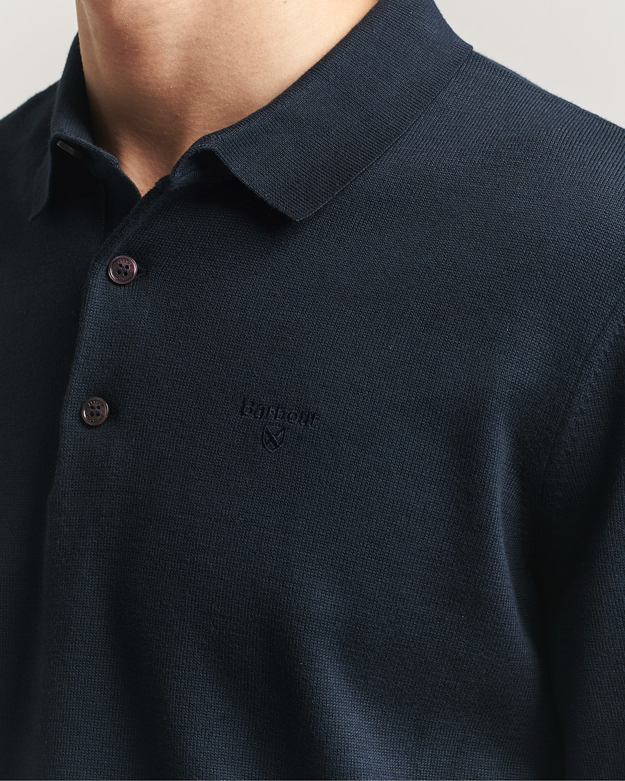 Herr | Tröjor | Barbour Lifestyle | Pima Cotton Knitted Polo Navy