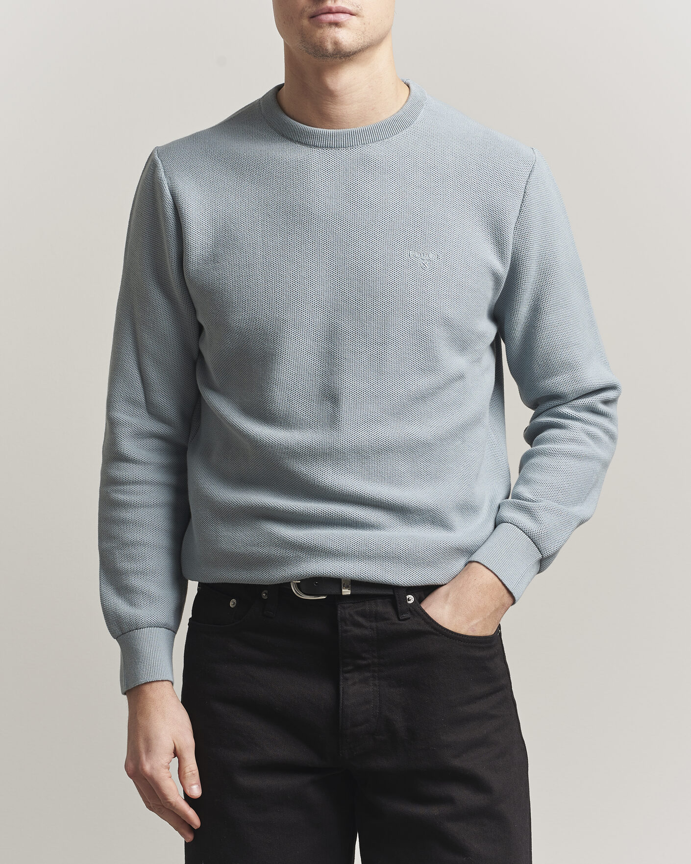 Herr | Tröjor | Barbour Lifestyle | Honeycomb Crew Neck Slate