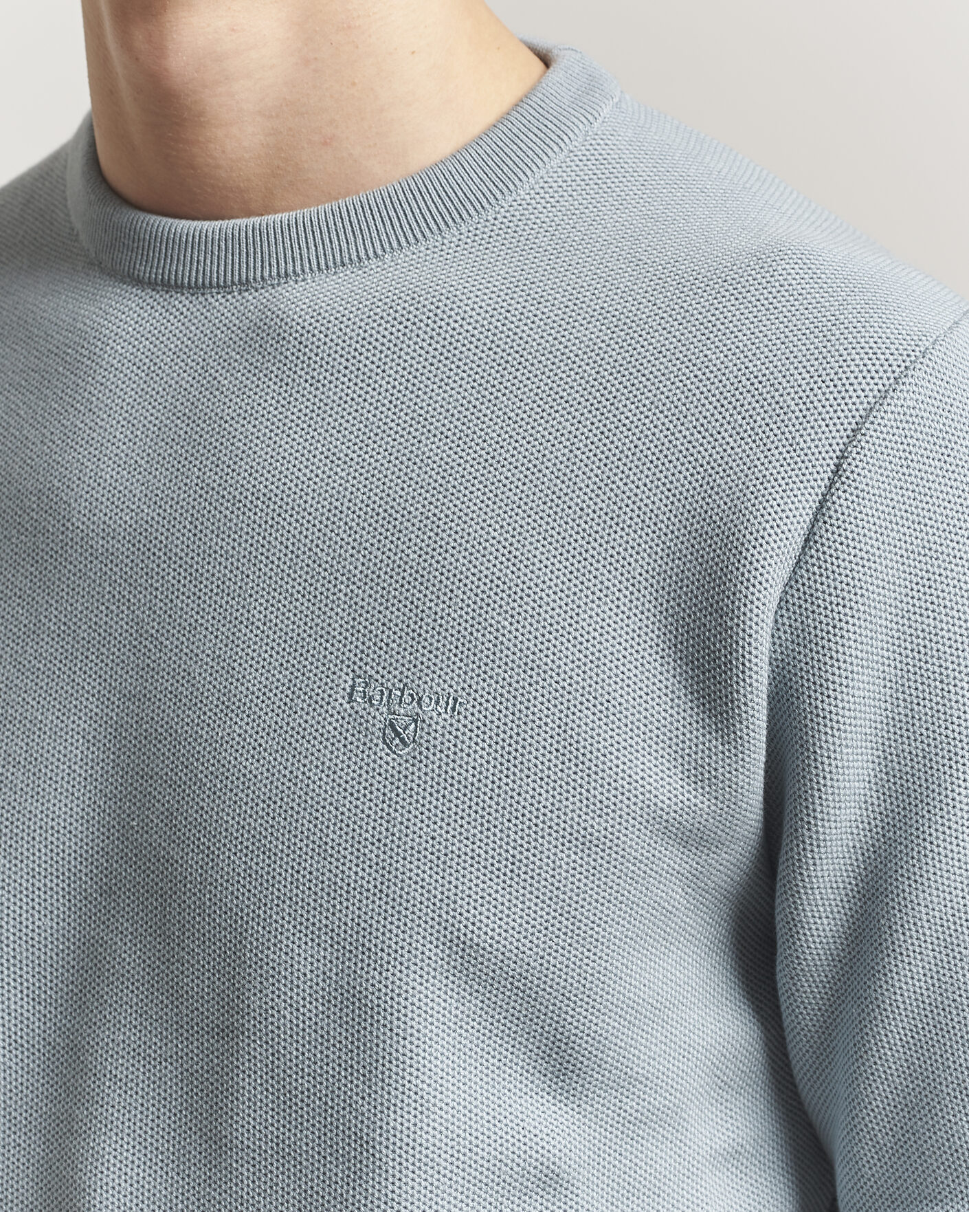 Herr | Tröjor | Barbour Lifestyle | Honeycomb Crew Neck Slate