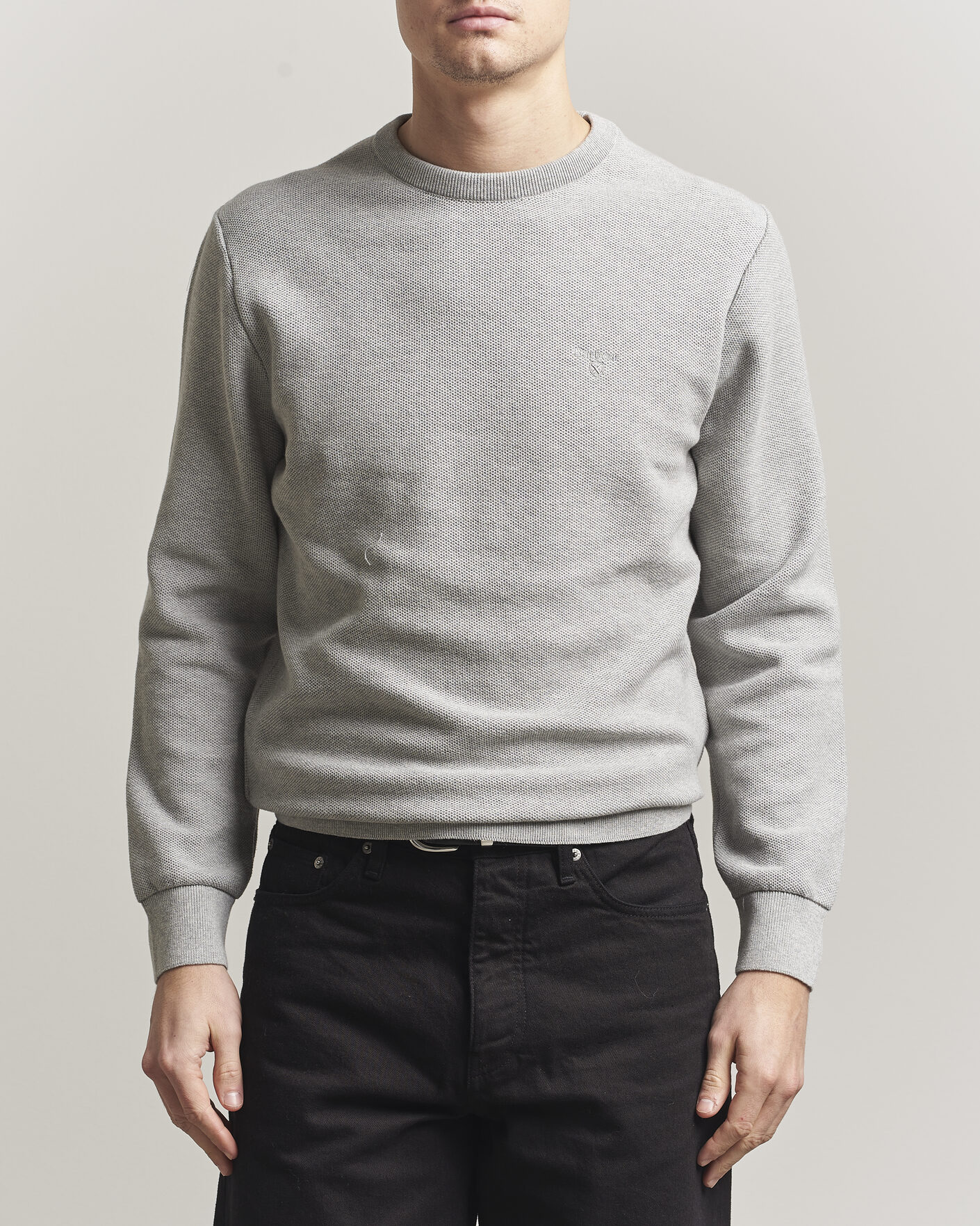 Herr | Tröjor | Barbour Lifestyle | Honeycomb Crew Neck Grey Marl