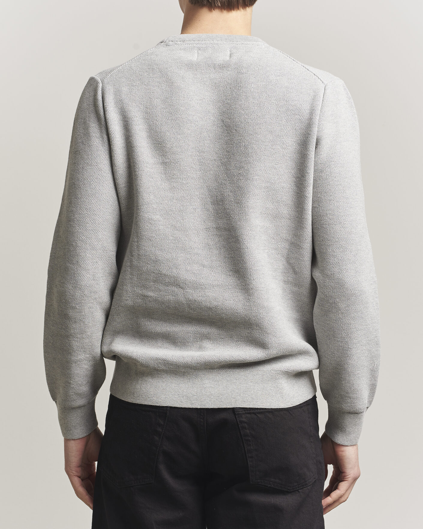 Herr | Tröjor | Barbour Lifestyle | Honeycomb Crew Neck Grey Marl
