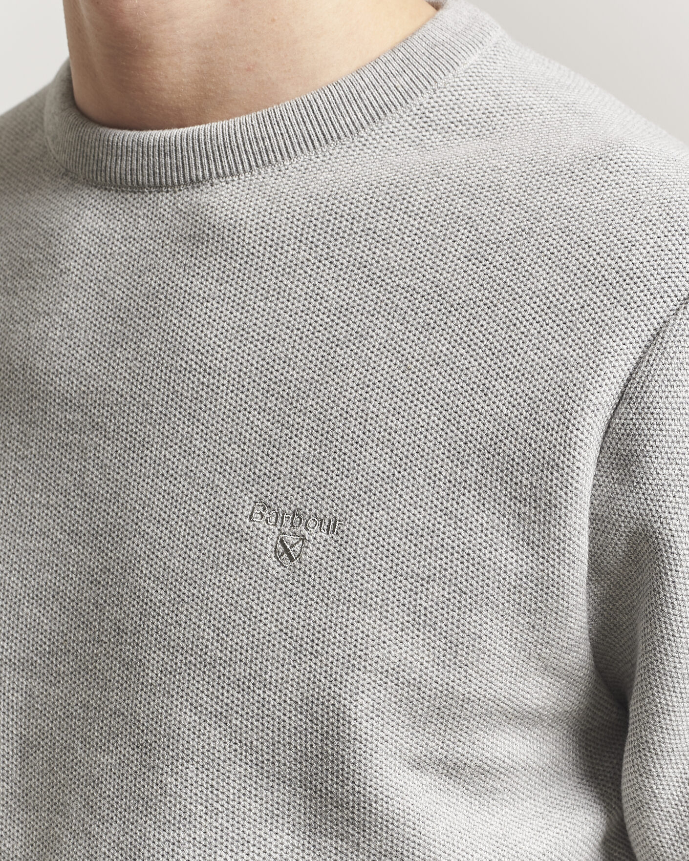 Herr | Tröjor | Barbour Lifestyle | Honeycomb Crew Neck Grey Marl