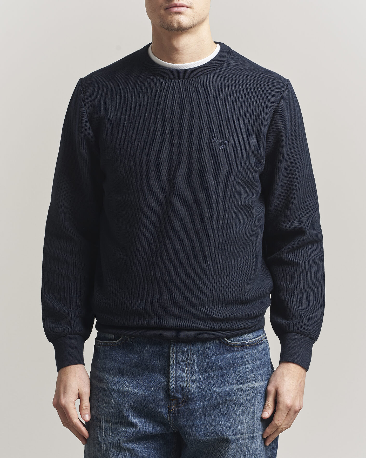 Herr | Tröjor | Barbour Lifestyle | Honeycomb Crew Neck Navy
