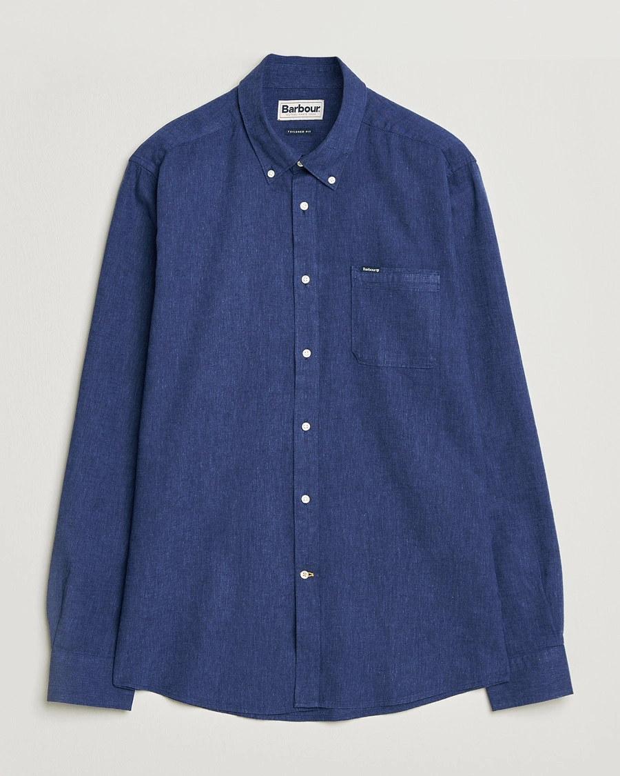 Herr | Skjortor | Barbour Lifestyle | Nelson Linen/Cotton Shirt Indigo