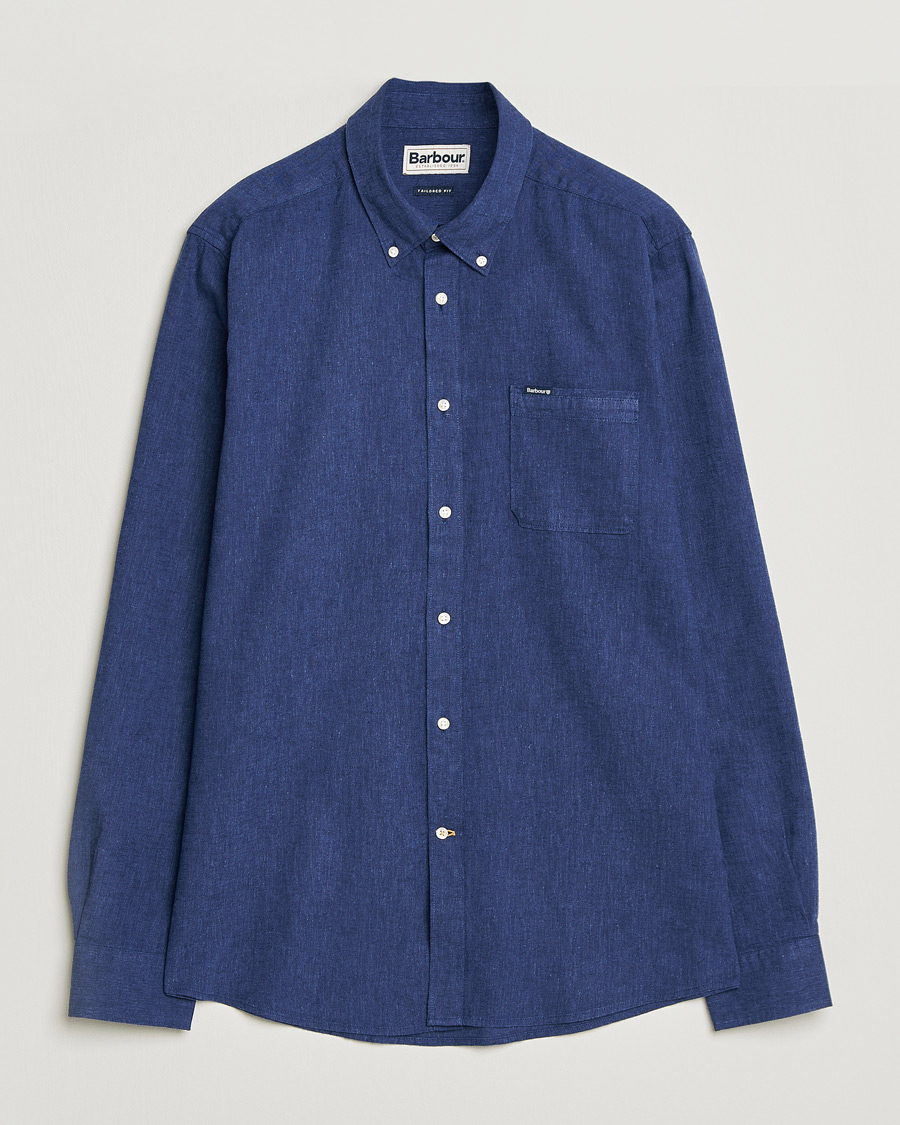 Herr | Skjortor | Barbour Lifestyle | Nelson Linen/Cotton Shirt Indigo