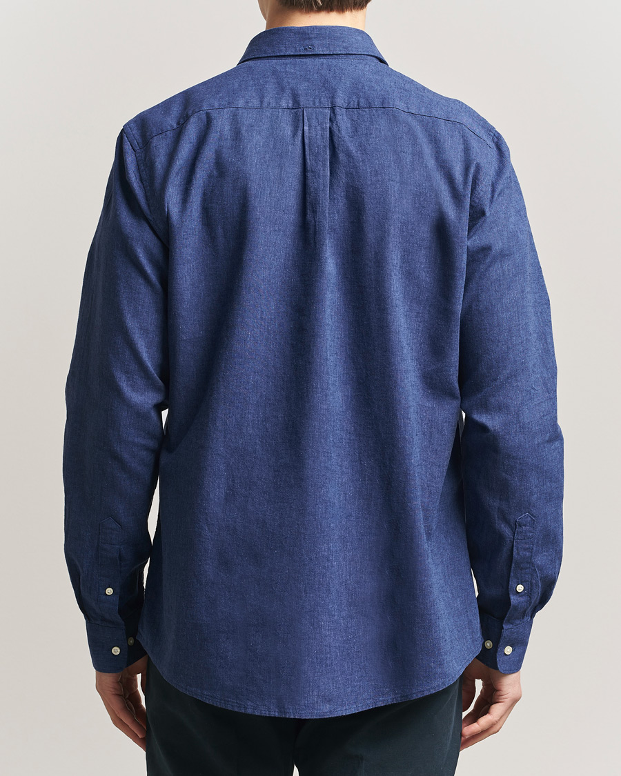 Herr | Skjortor | Barbour Lifestyle | Nelson Linen/Cotton Shirt Indigo