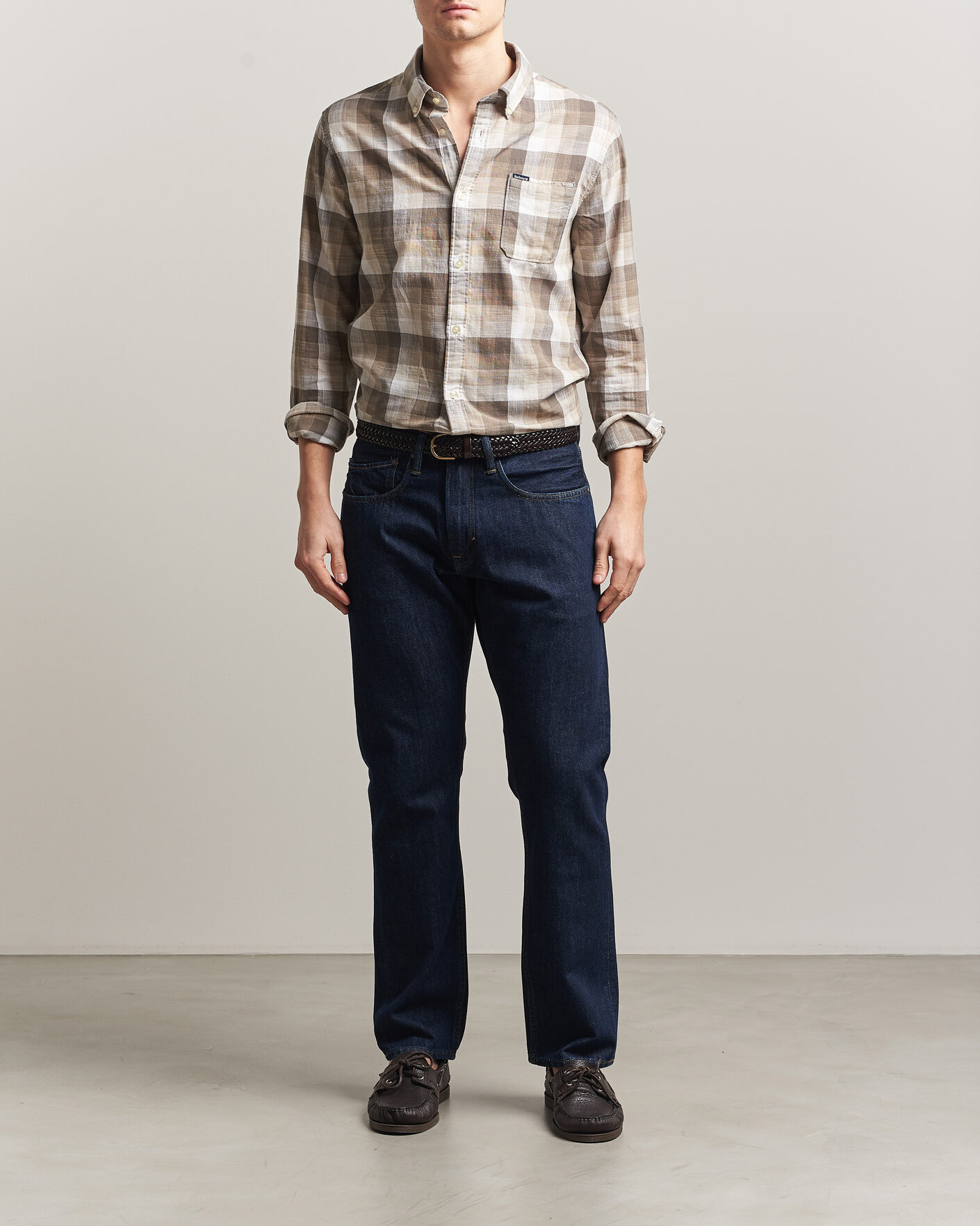 Herr | Skjortor | Barbour Lifestyle | Hillroad Tailored Cotton Shirt Stone